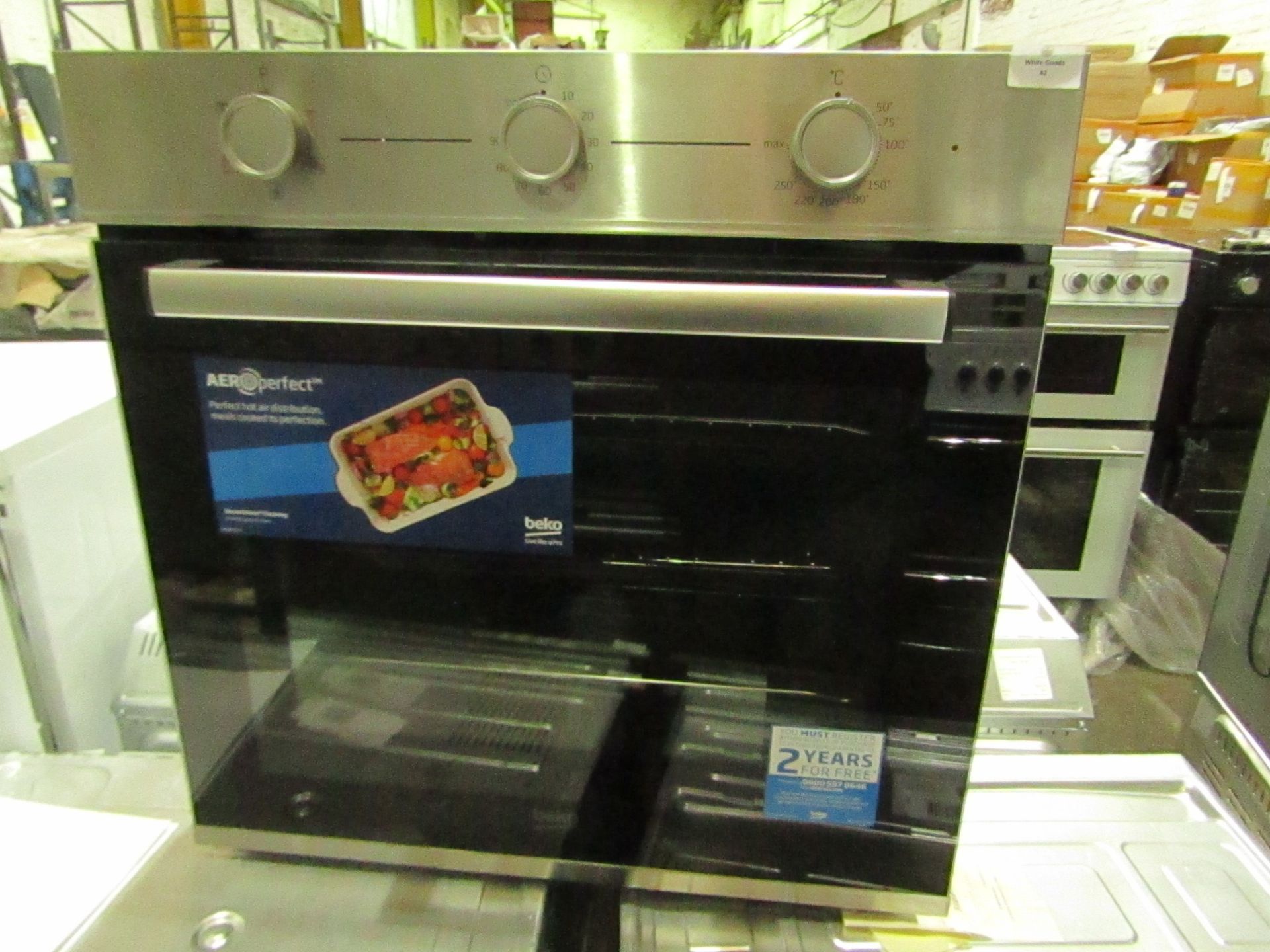 BEKO Single Electric Fan Assisted Integrated Oven Silver BBXIF22100S RRP “?199.00 - This item