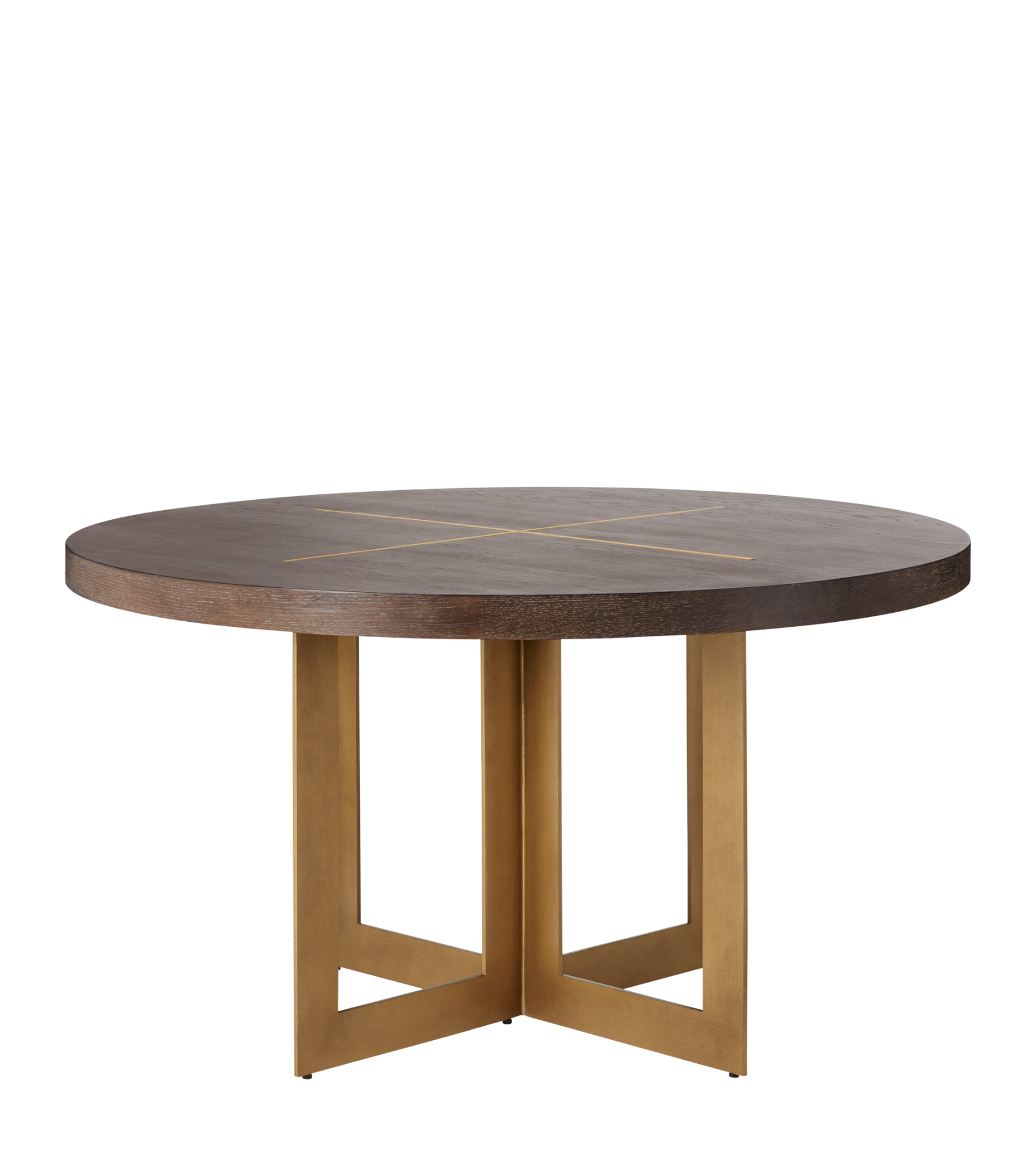 Oka Apse Round Dining Table With Metal Inlay - Carob Carob RRP ¶œ2995.00