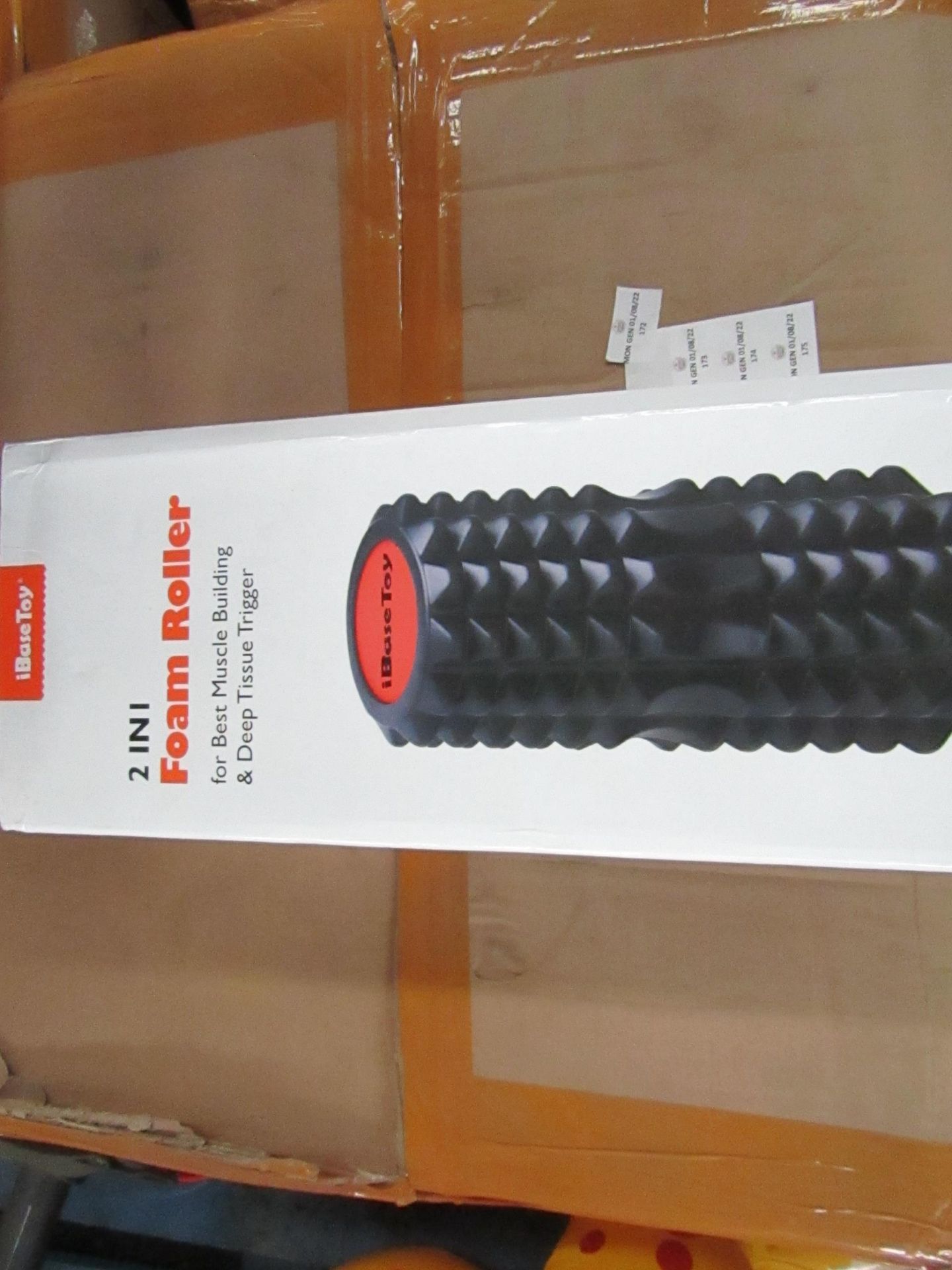 IBASETOY - 2-IN-1 Roller Muscle Massage & Deep Tissue Trigger - New & Boxed.