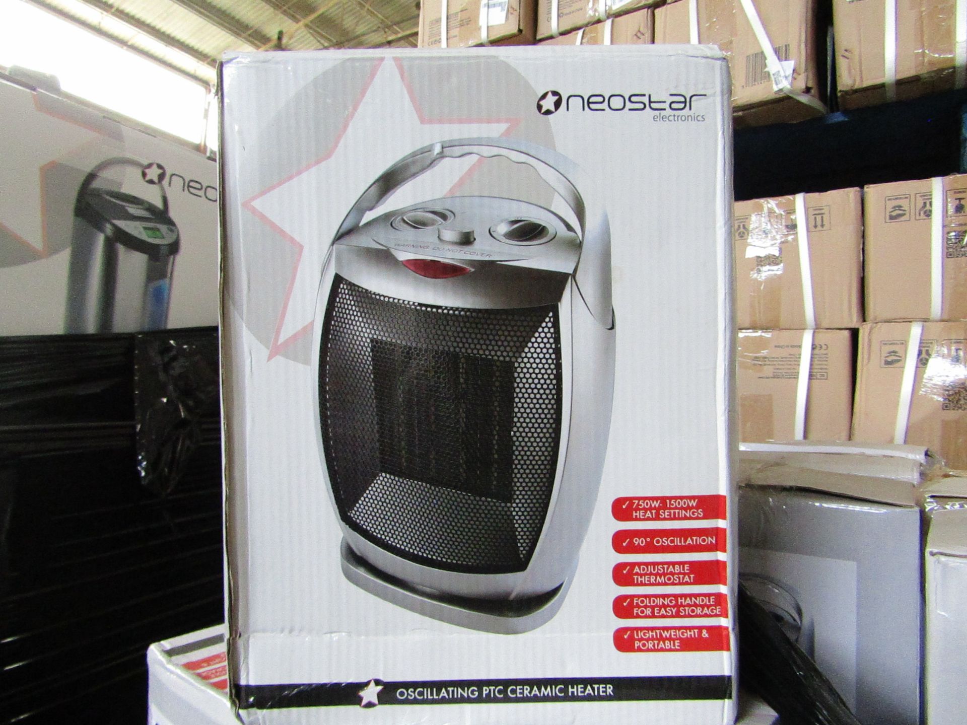 1 x Scotts of Stow Neostar Oscillating PTC Heater RRP £49.95 SKU SCO-DIR-3120629 TOTAL RRP £49.95