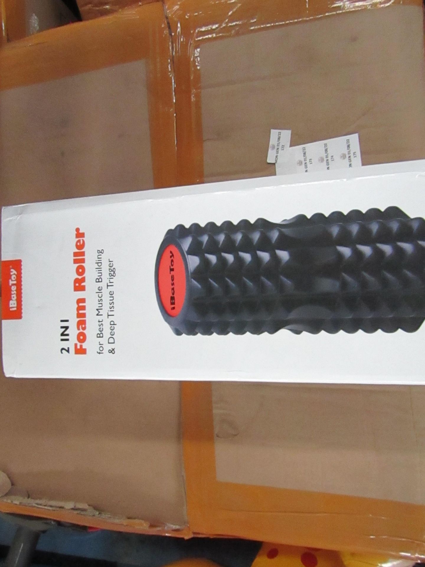 IBASETOY - 2-IN-1 Roller Muscle Massage & Deep Tissue Trigger - New & Boxed.