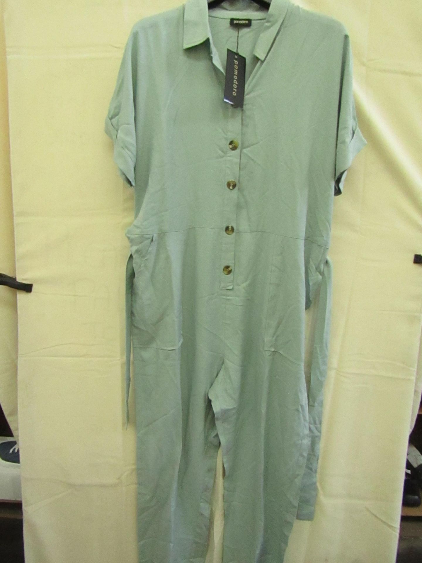 Pomodoro Jumpsuit Sage Green Size 18 New With Tags