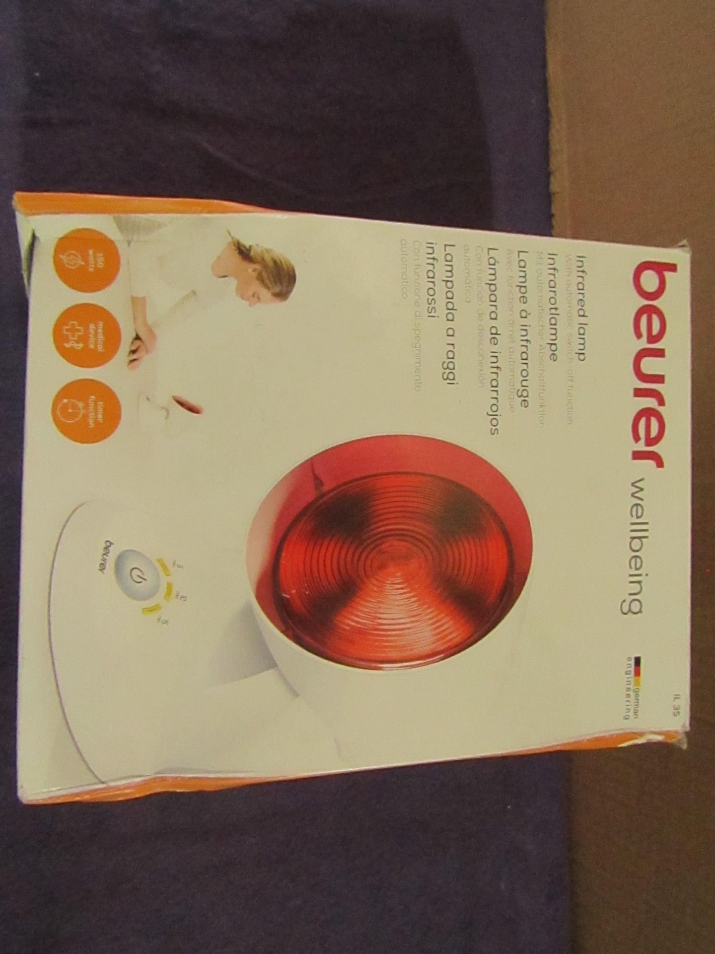 Beurer - Infrared Lamp - IL35 - Untested & Boxed. RRP £62.