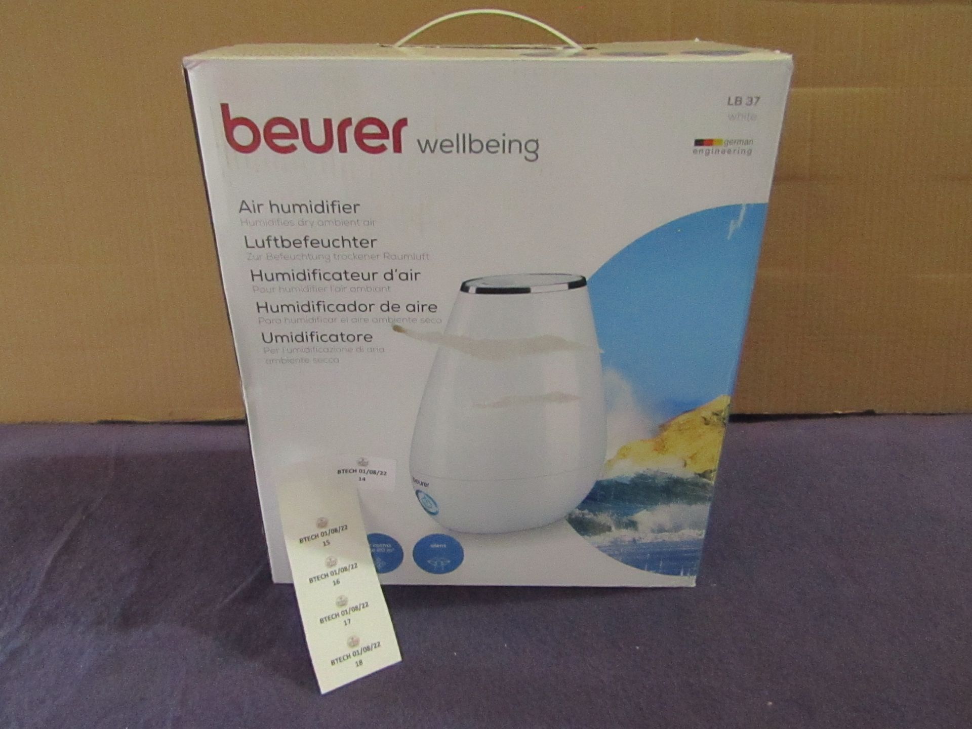 Beurer - Ultra Quiet Air Humidifier - LB37 - Looks In Good Condition & Boxed. RRP £55.00 @Argos.