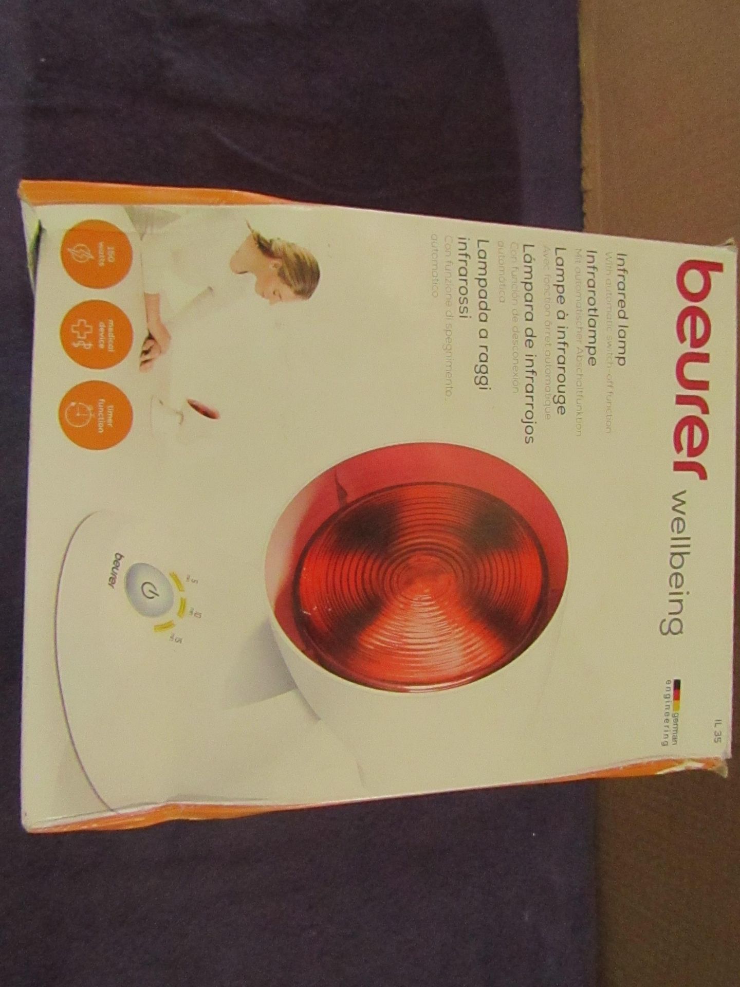 Beurer - Infrared Heat Lamp - IL35 - Untested & Boxed. RRP £62.