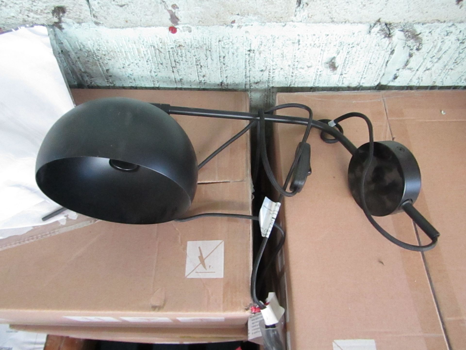 3x Made.com Troupe Wall Light, Black - Unchecked & Boxed & Appears to be a Auro Plug.