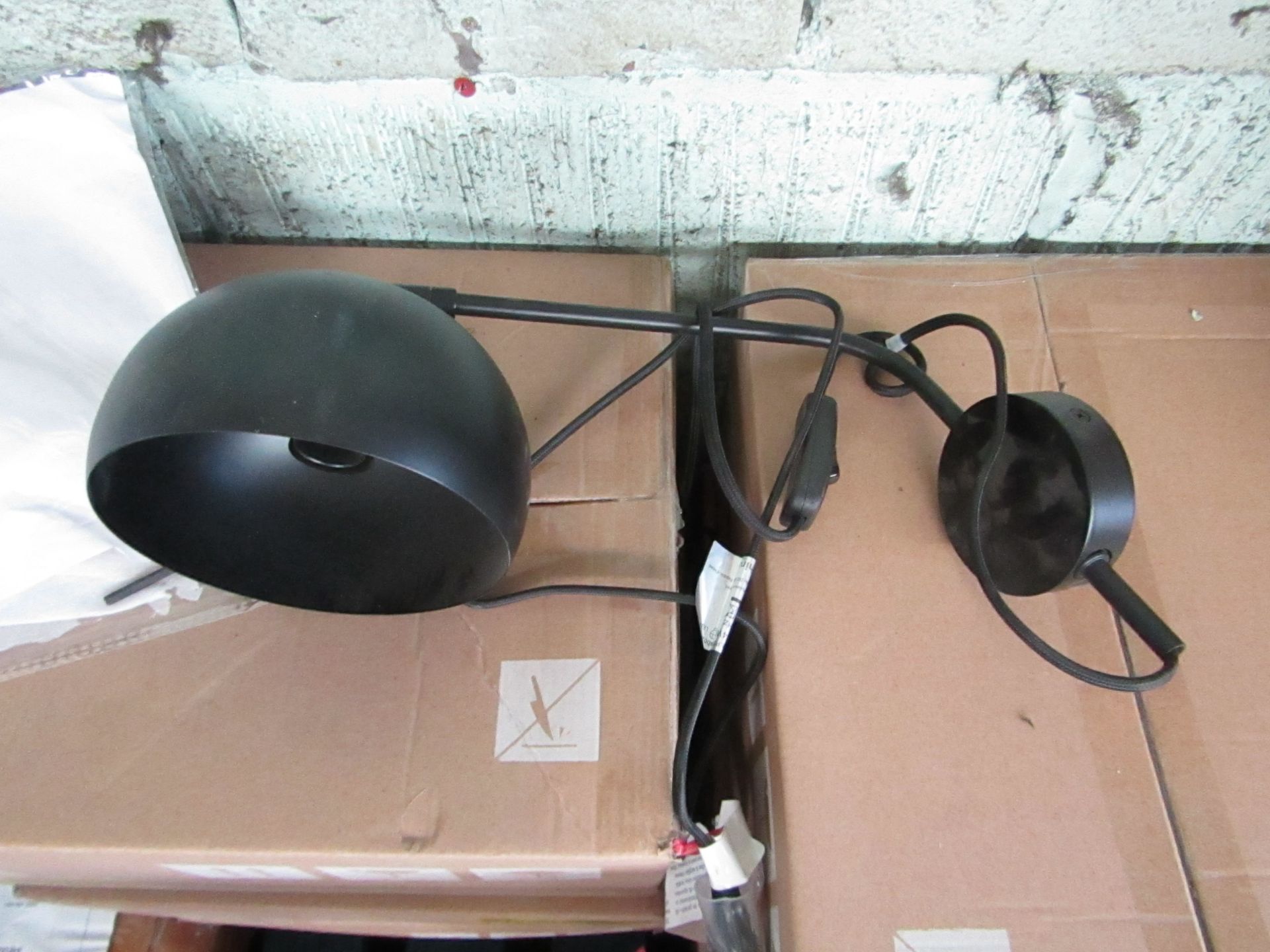 3x Made.com Troupe Wall Light, Black - Unchecked & Boxed & Appears to be a Auro Plug.