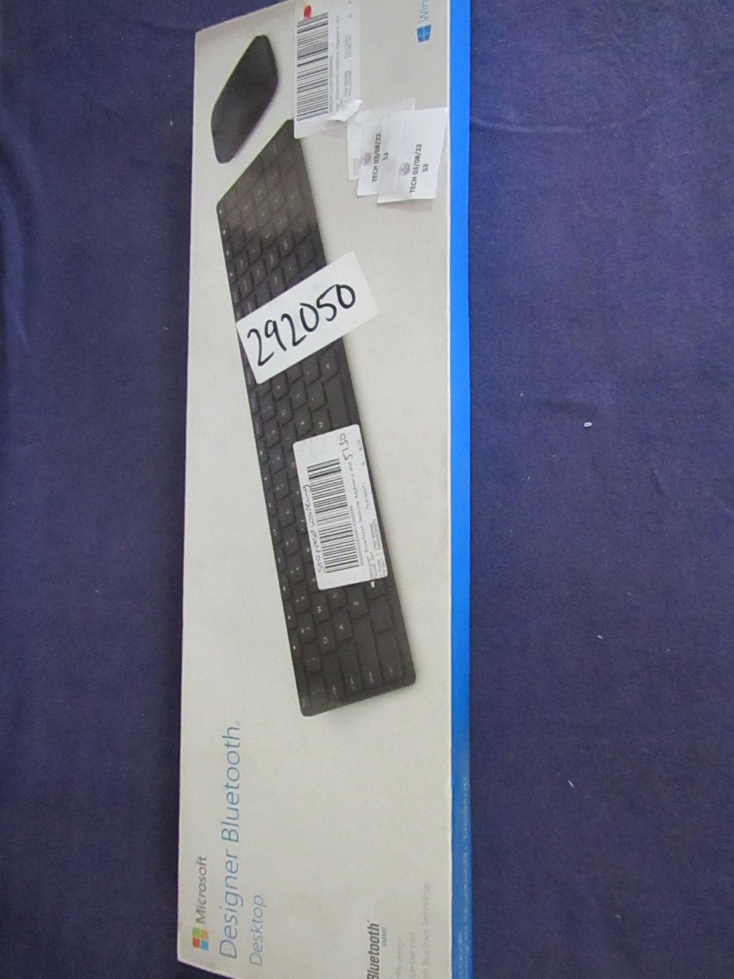 Microsoft - Designer Bluetooth Desktop Keyboard & Mouse Set - Black - Untested & Boxed.