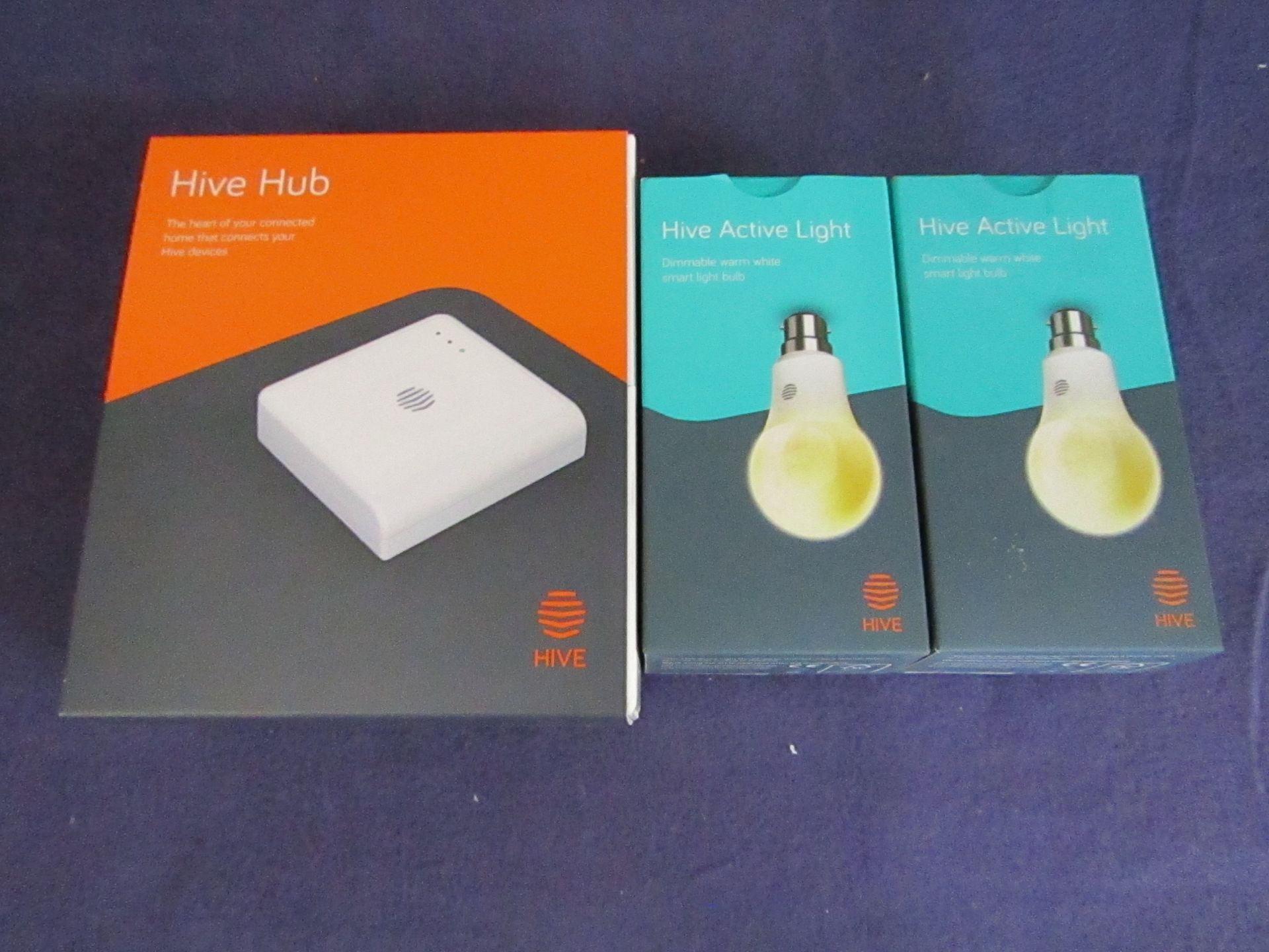 Hive Starter Kit - 1 Hive Hub and 2 x Hive Light E27 - Works with Amazon Alexa - Used Condition,