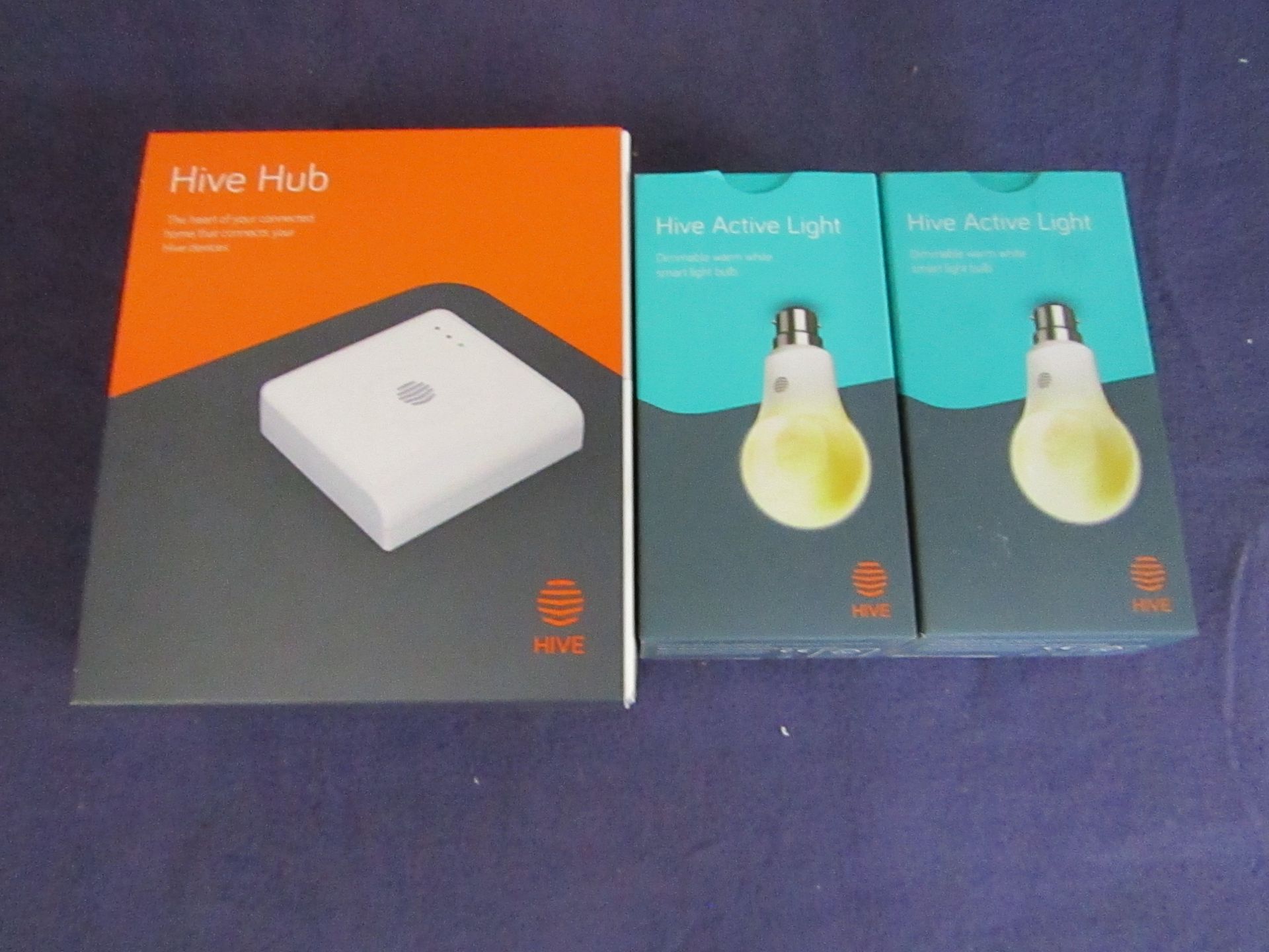 Hive Starter Kit - 1 Hive Hub and 2 x Hive Light E27 - Works with Amazon Alexa - Used Condition,