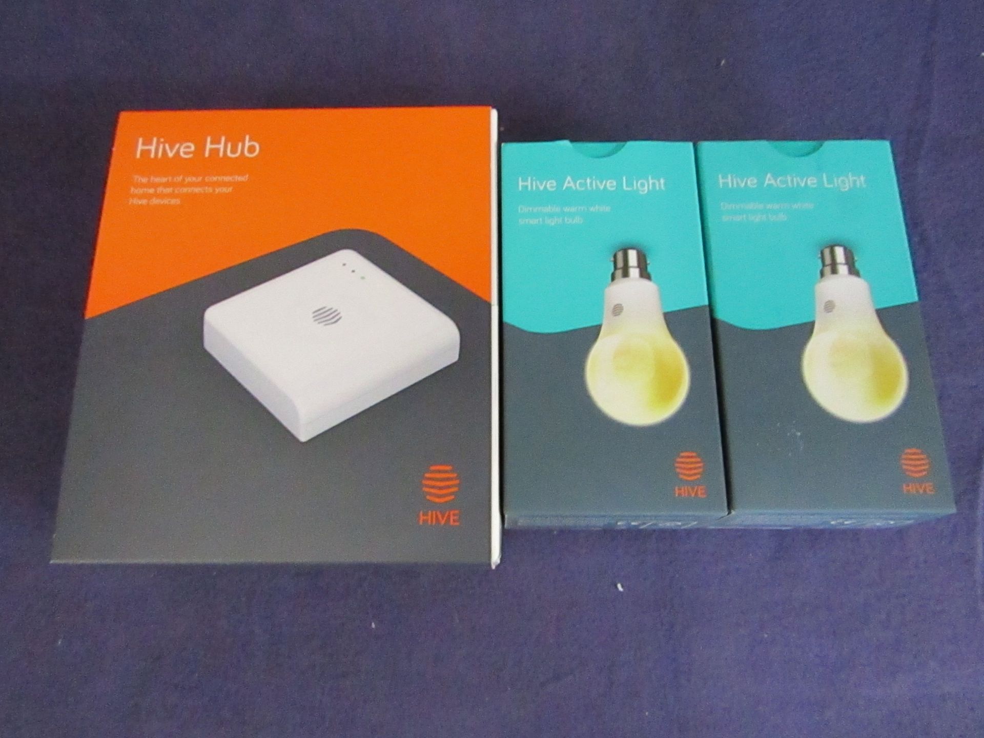 Hive Starter Kit - 1 Hive Hub and 2 x Hive Light E27 - Works with Amazon Alexa - Used Condition,