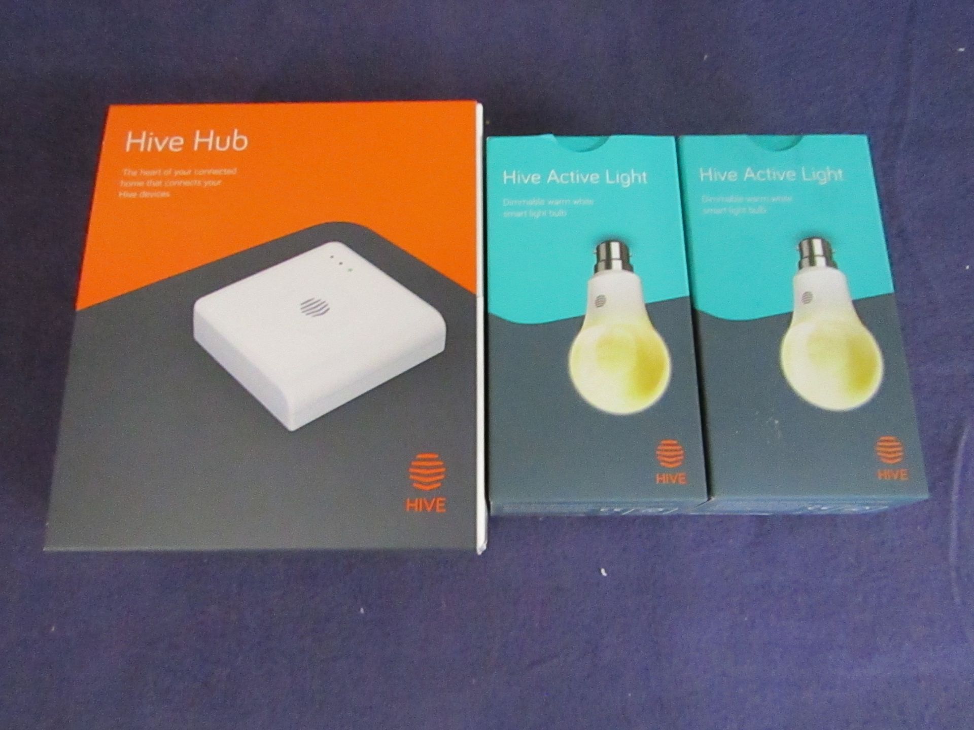 Hive Starter Kit - 1 Hive Hub and 2 x Hive Light E27 - Works with Amazon Alexa - Used Condition,