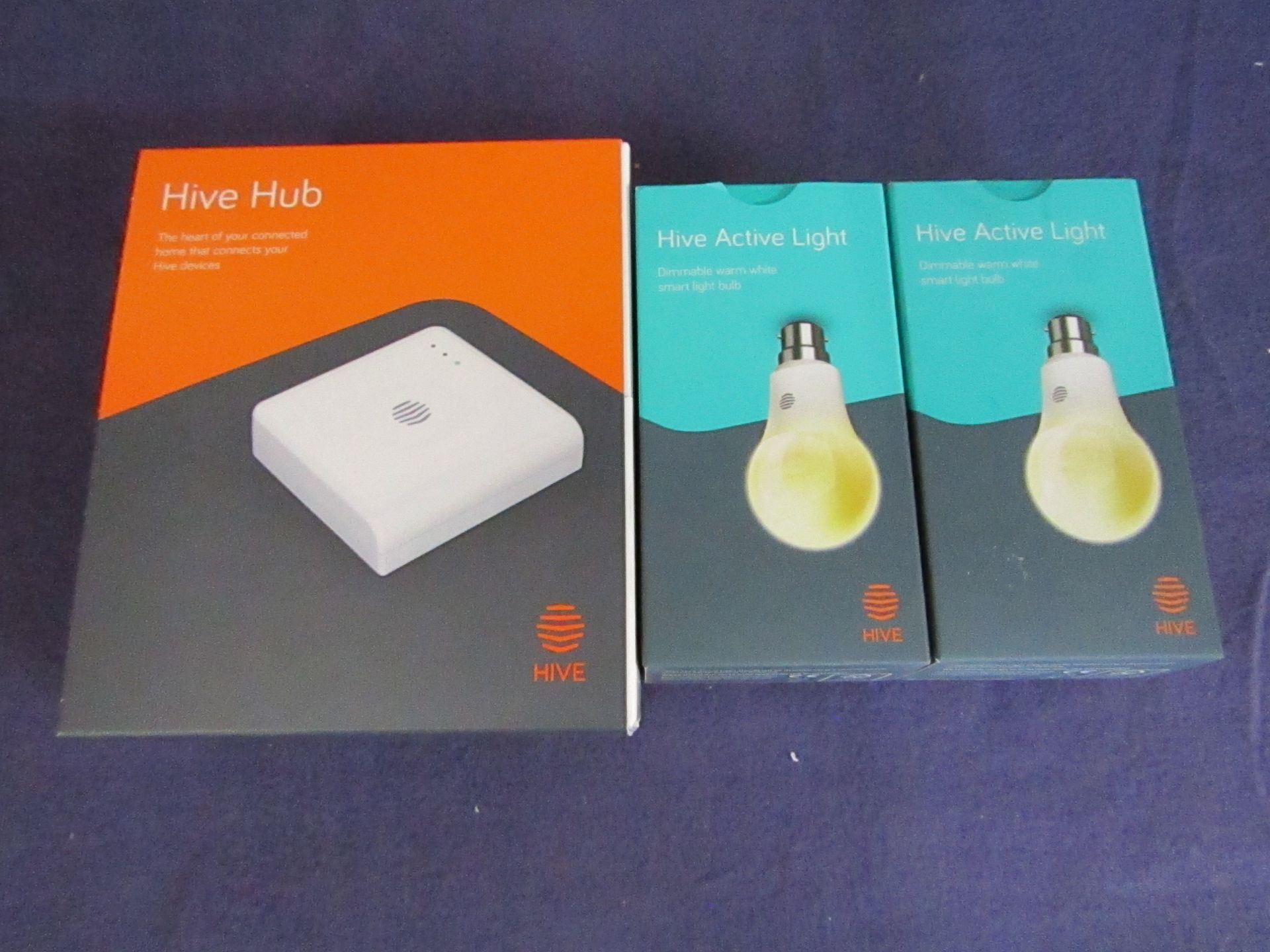 Hive Starter Kit - 1 Hive Hub and 2 x Hive Light E27 - Works with Amazon Alexa - Used Condition,