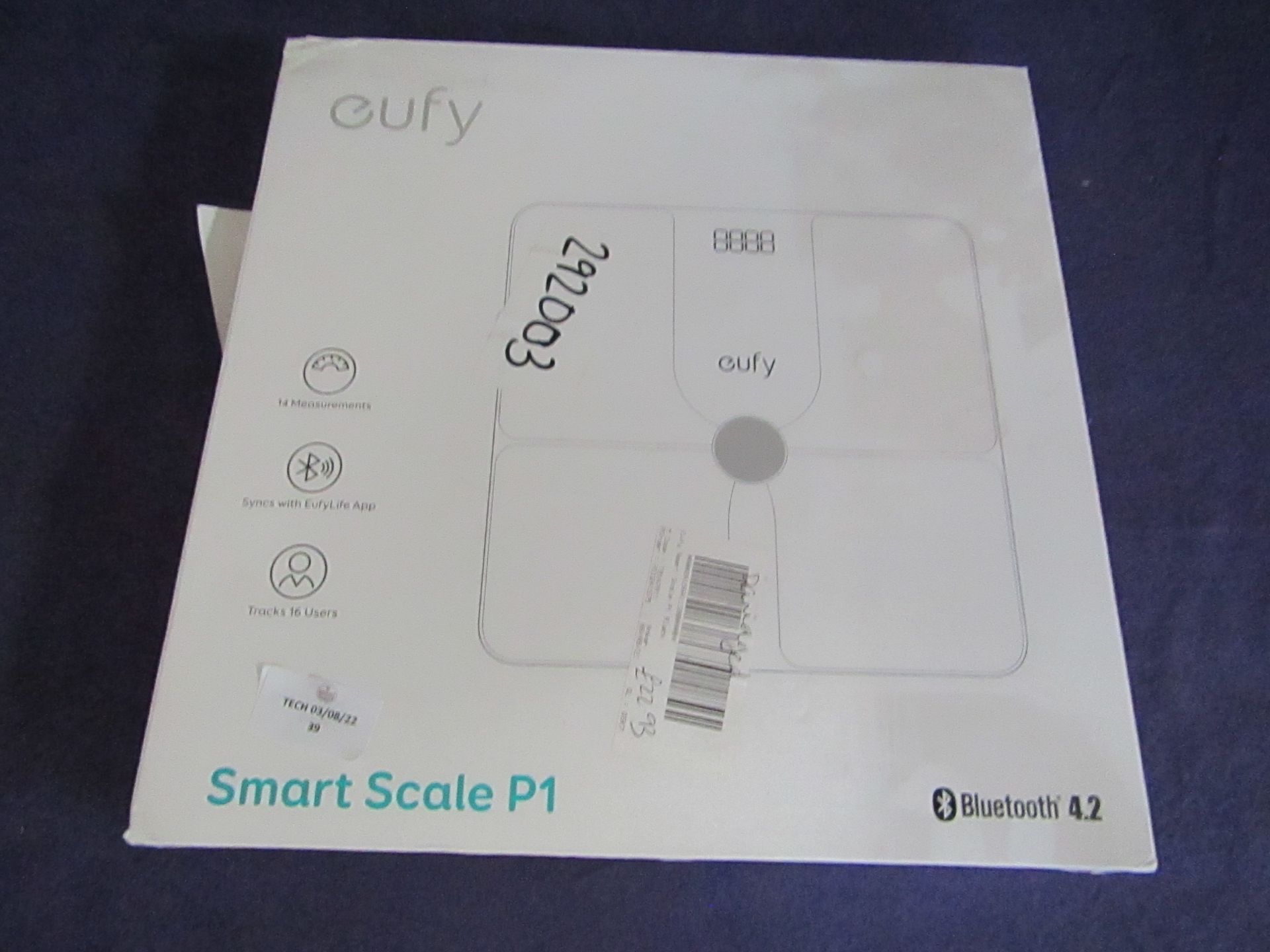 Eufy - P1 Bluetooth Smart Scale - Black - Unchecked & Boxed.