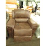 Electric reclining massaging arm chair, unchecked