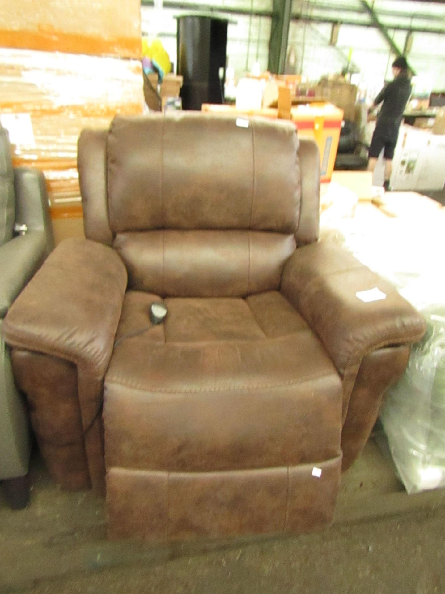 Electric reclining massaging arm chair, unchecked