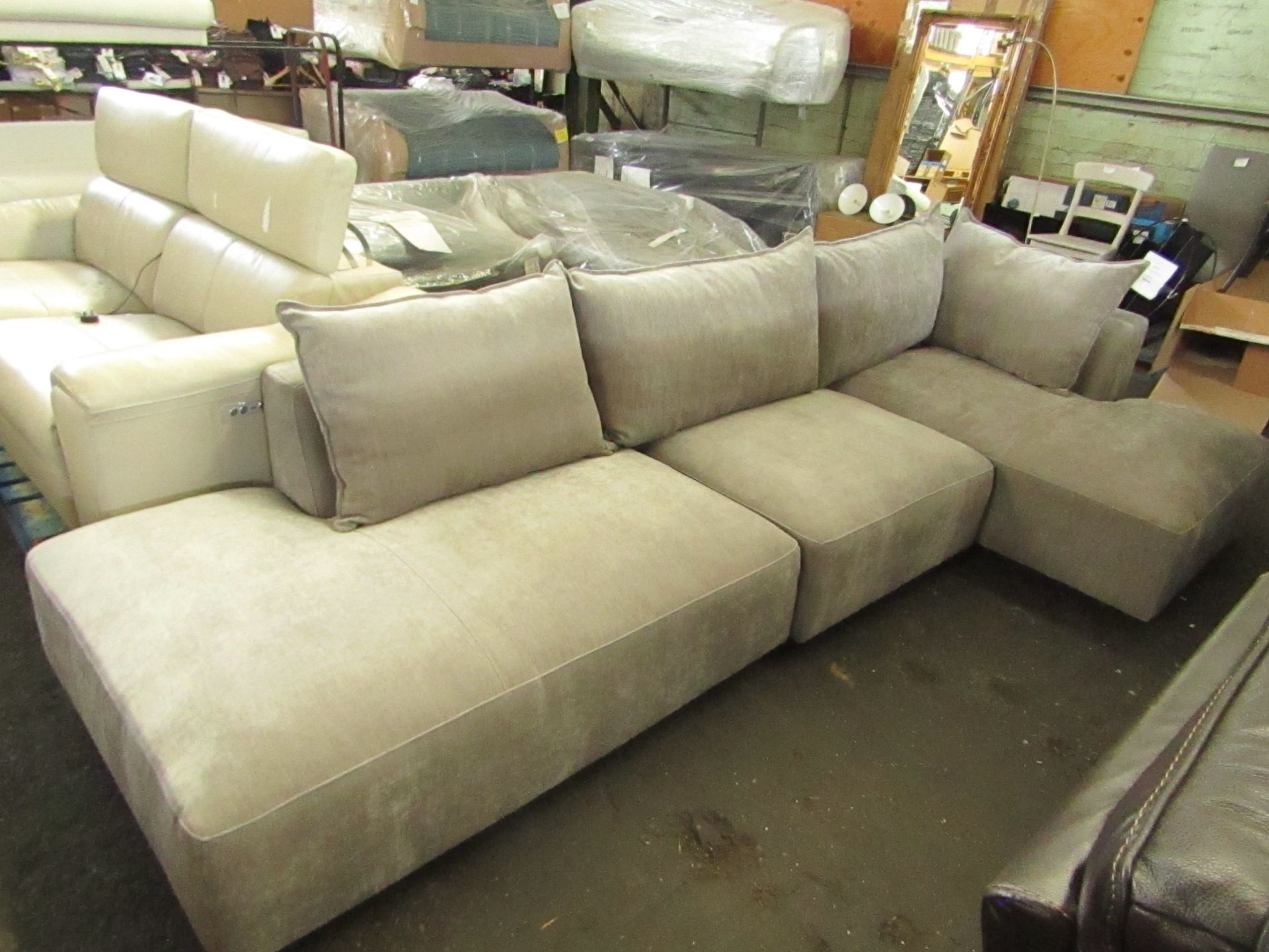3 piece Sectional grey Costco Sofa in very good condition