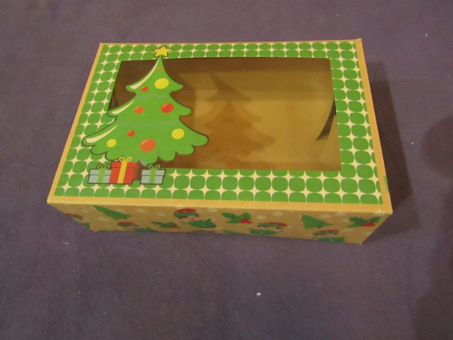 5x Hemoton - Christmas Cookie Boxes With Roll of Ribbon ( 12-Pieces Per Pack ) - New & Packaged.