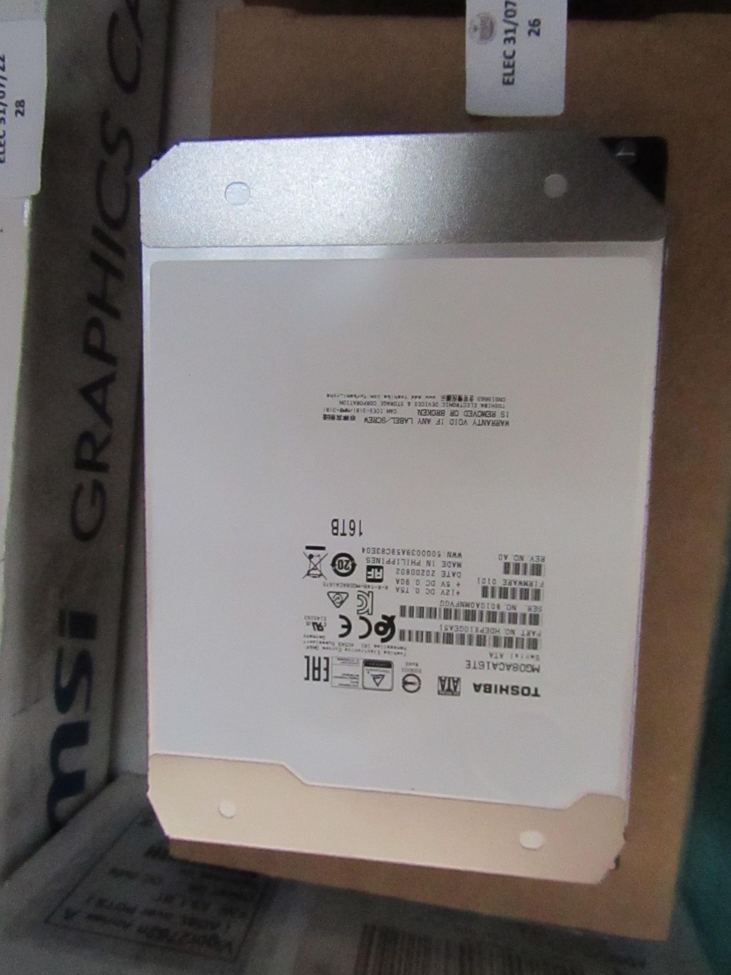 Toshiba MG0BACA16TE 16Tb hard drive unchecked