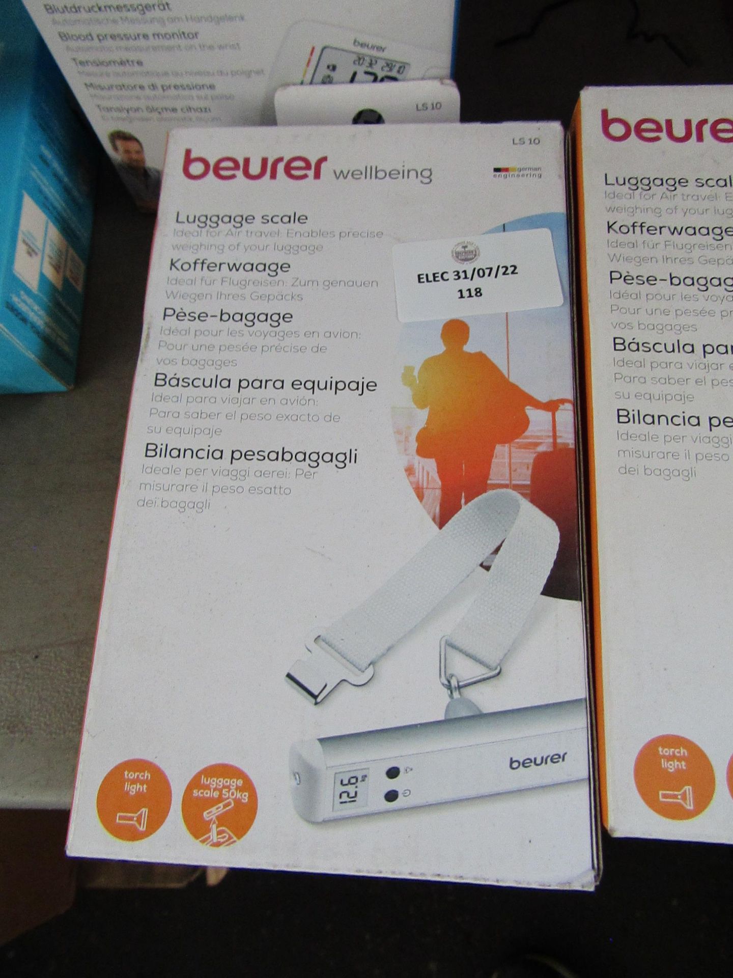 1x LS10 Beurer Wellbeing Luggage Scales- This items are graded B