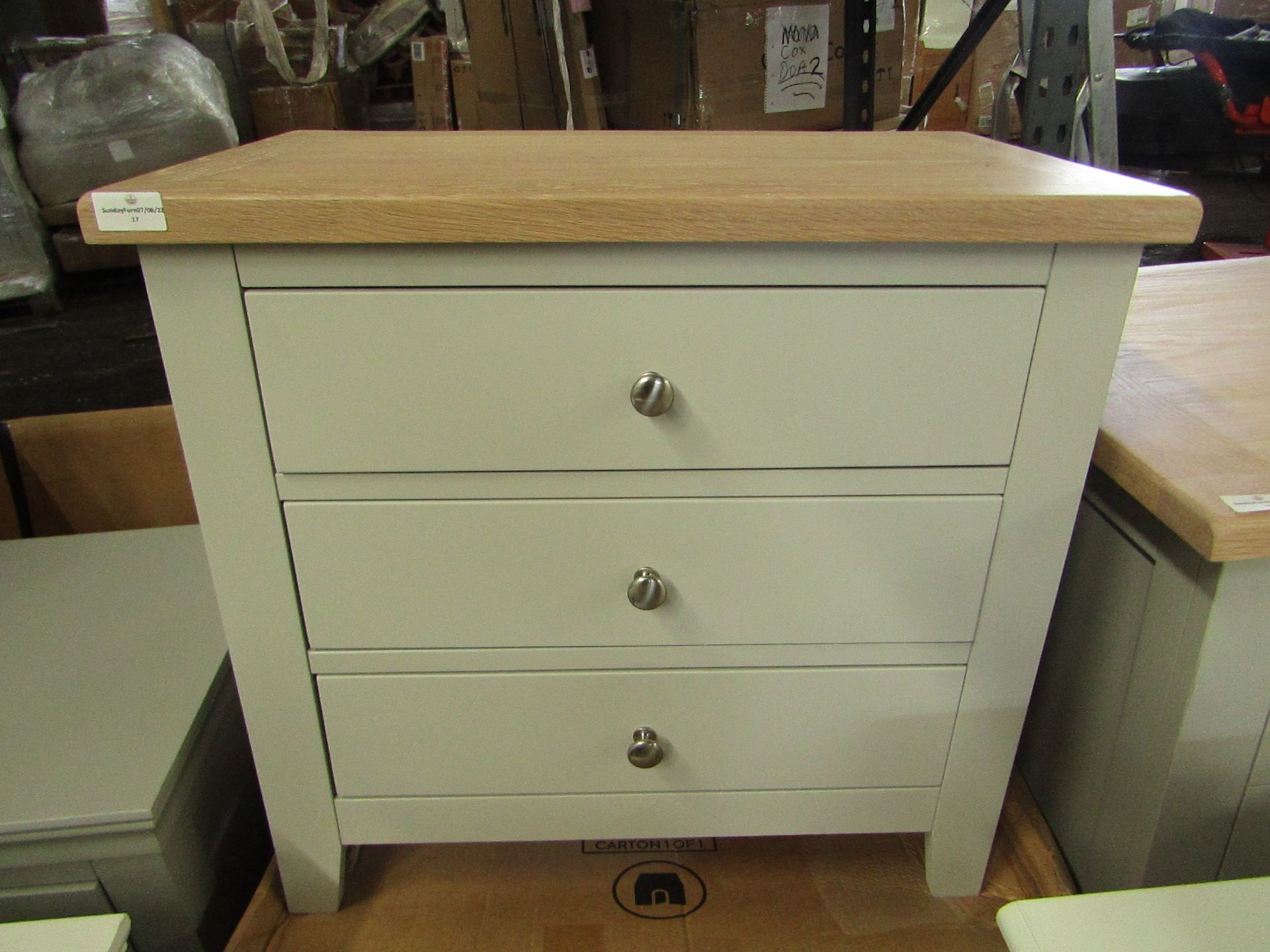 Cotswold Company Chester Dove Grey Jumbo Bedside Table RRP Â£245.00 - This item looks to be in