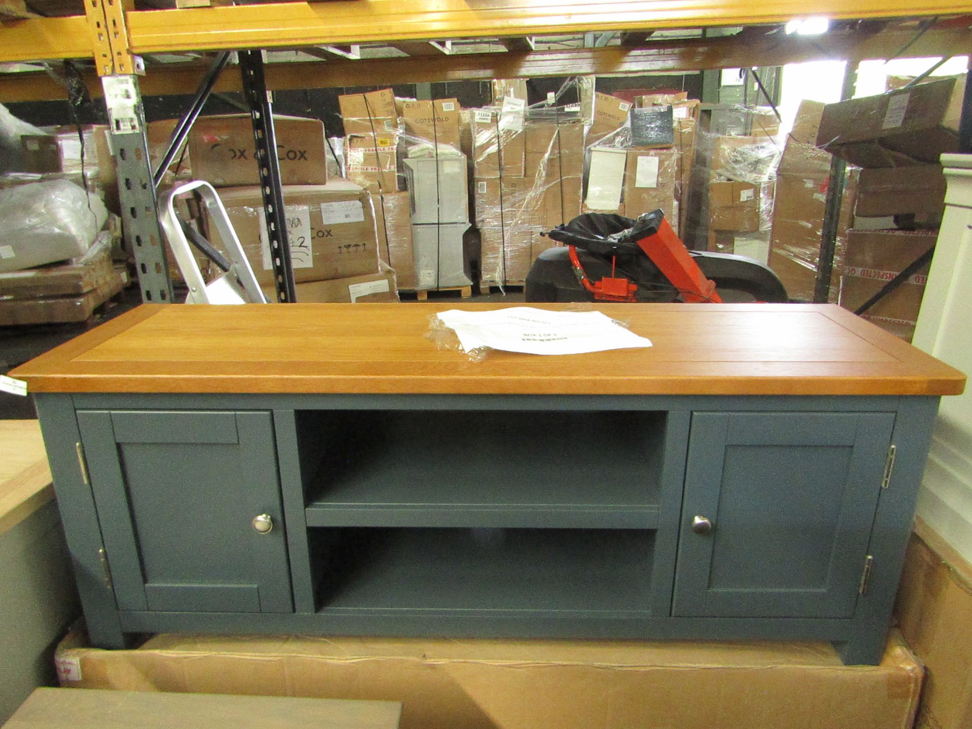 Cotswold Company Westcote Inky Blue Large TV Unit - Up to 57'' RRP Â£375.00 - This item looks to