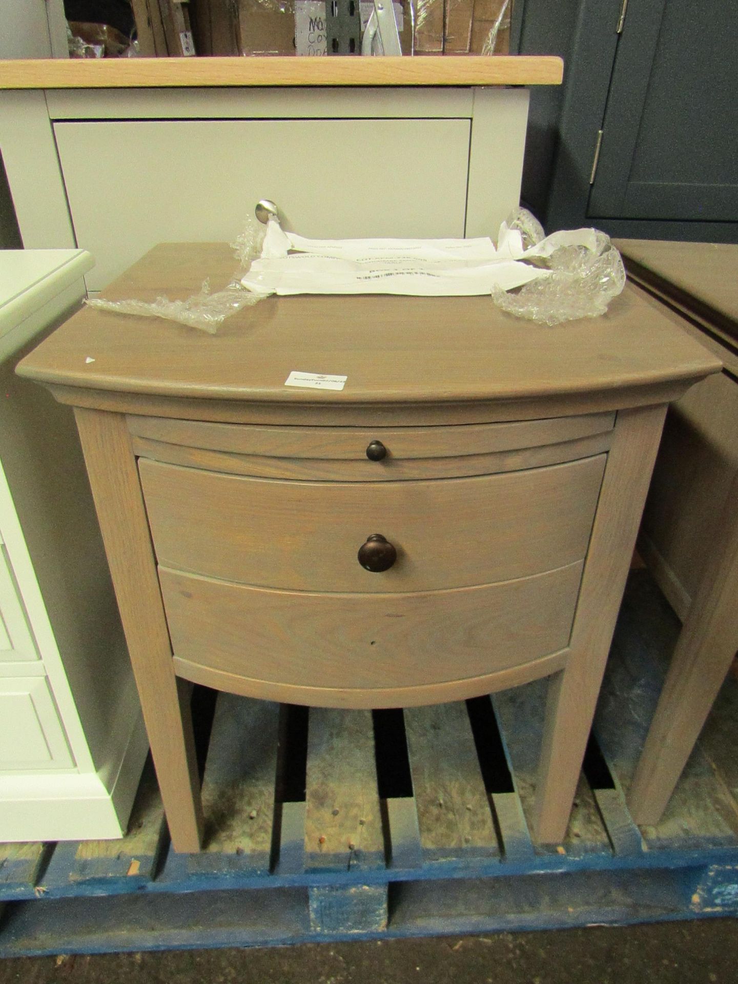 Cotswold Company WinchcombeÂ Smoked Oak 2 Drawer Bedside Table RRP Â£275.00 - This item looks to