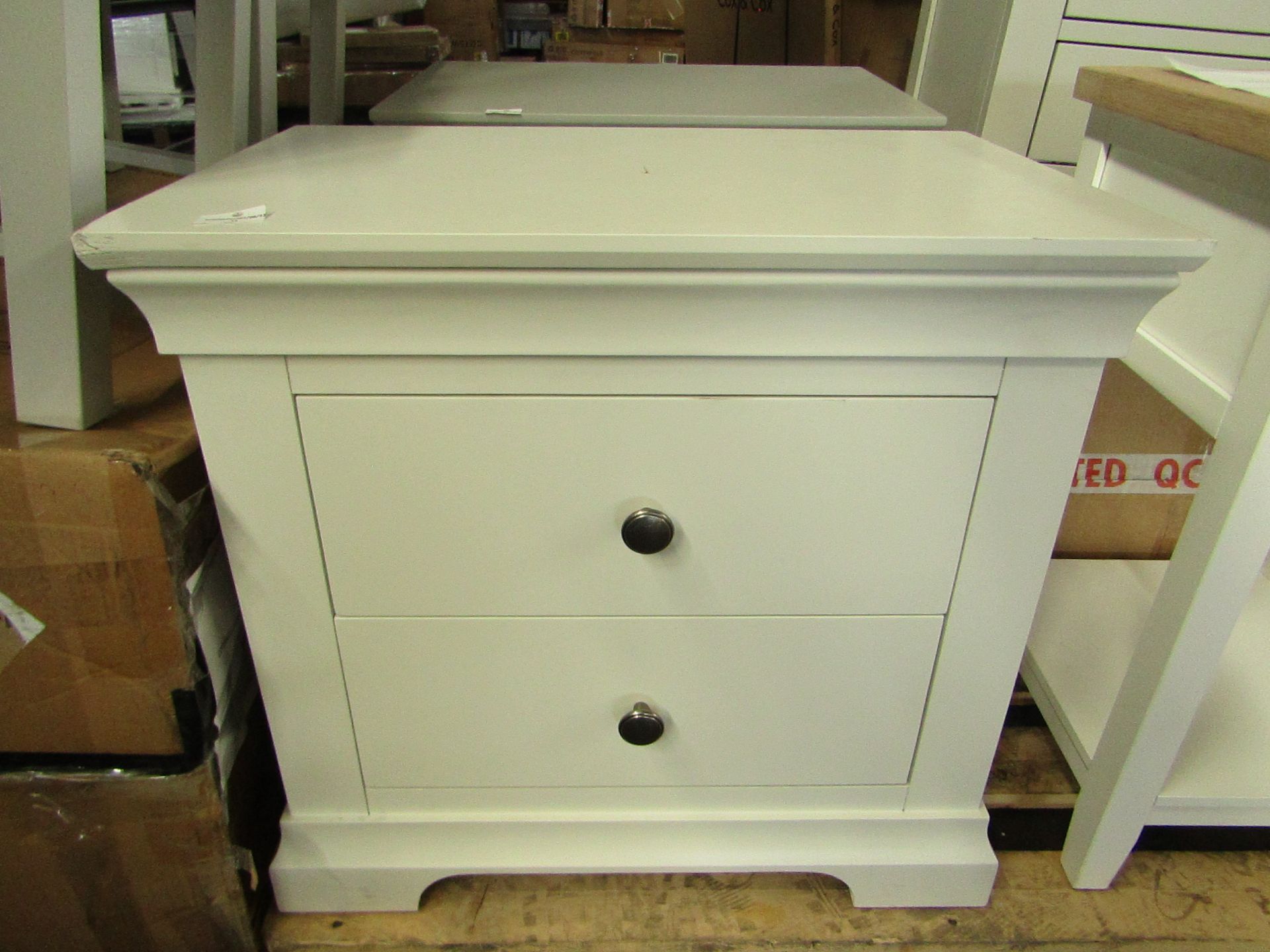 Cotswold Company Chantilly Warm White Jumbo Bedside Table RRP Â£245.00 - This item looks to be in