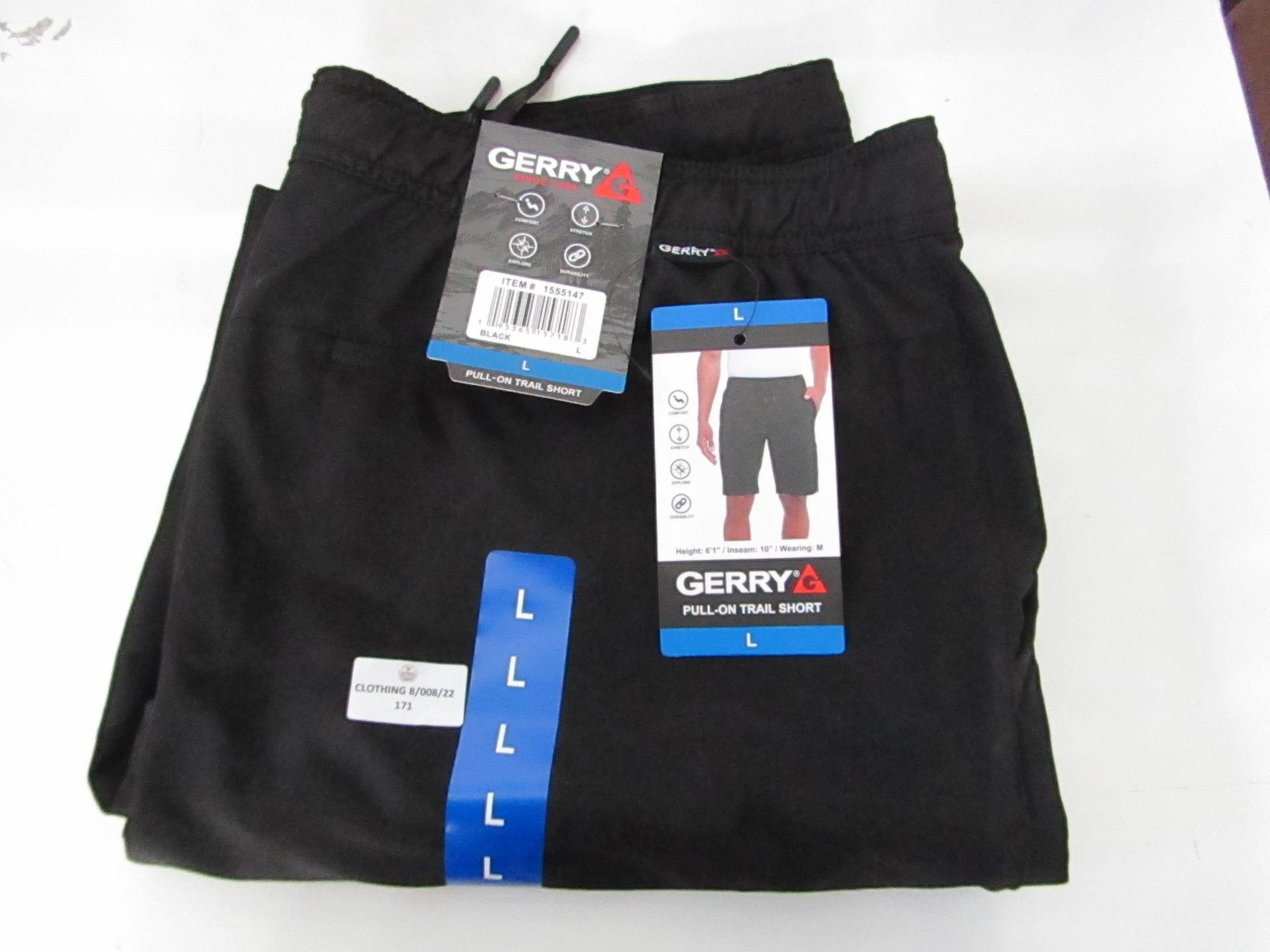 Gerry Speed Trial Shorts Black Size L New With Tags