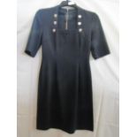 Tayfan Dress Black With Gold Coloured Buttons Size Approx 10 looks Unworn No Tags