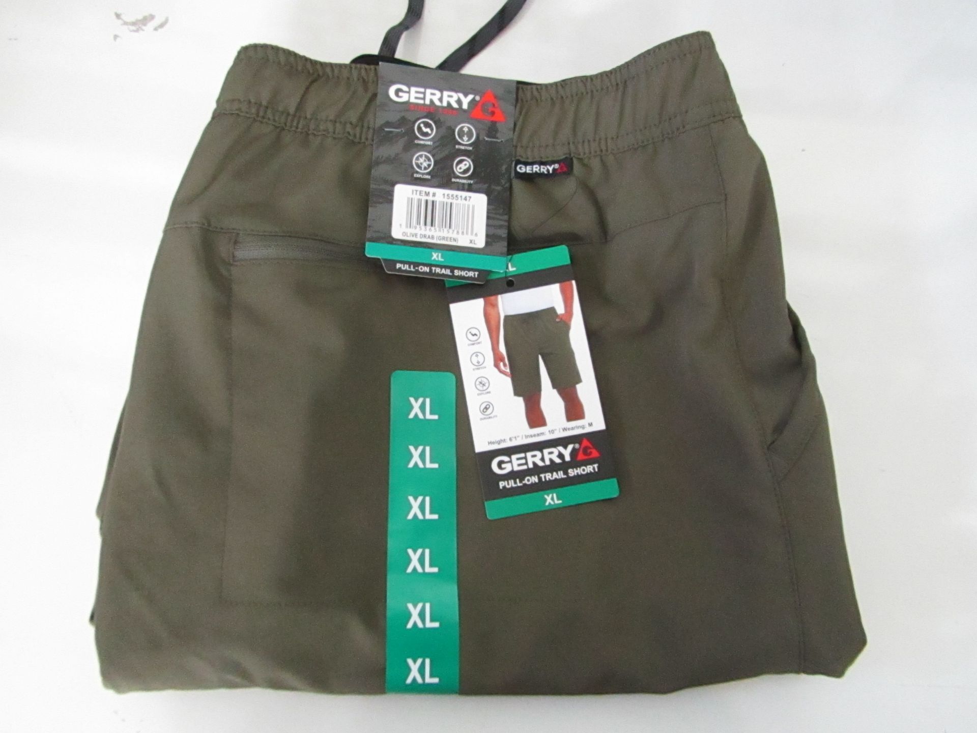 Gerry Speed Trial Shorts Olive Green Size X/L New With Tags