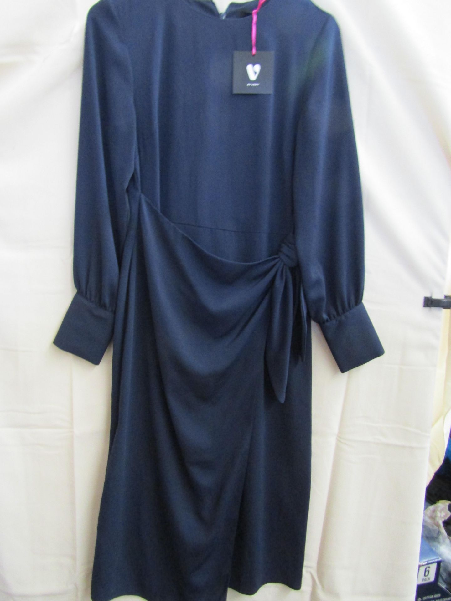 Very Wrap over Dress Navy Size 12 New With Tags