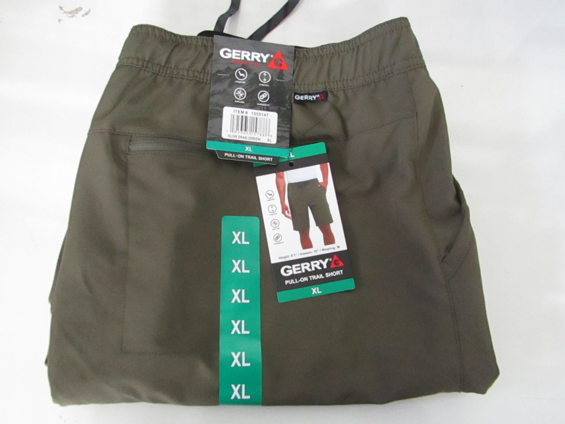 Gerry Speed Trial Shorts Olive Green Size X/L New With Tags
