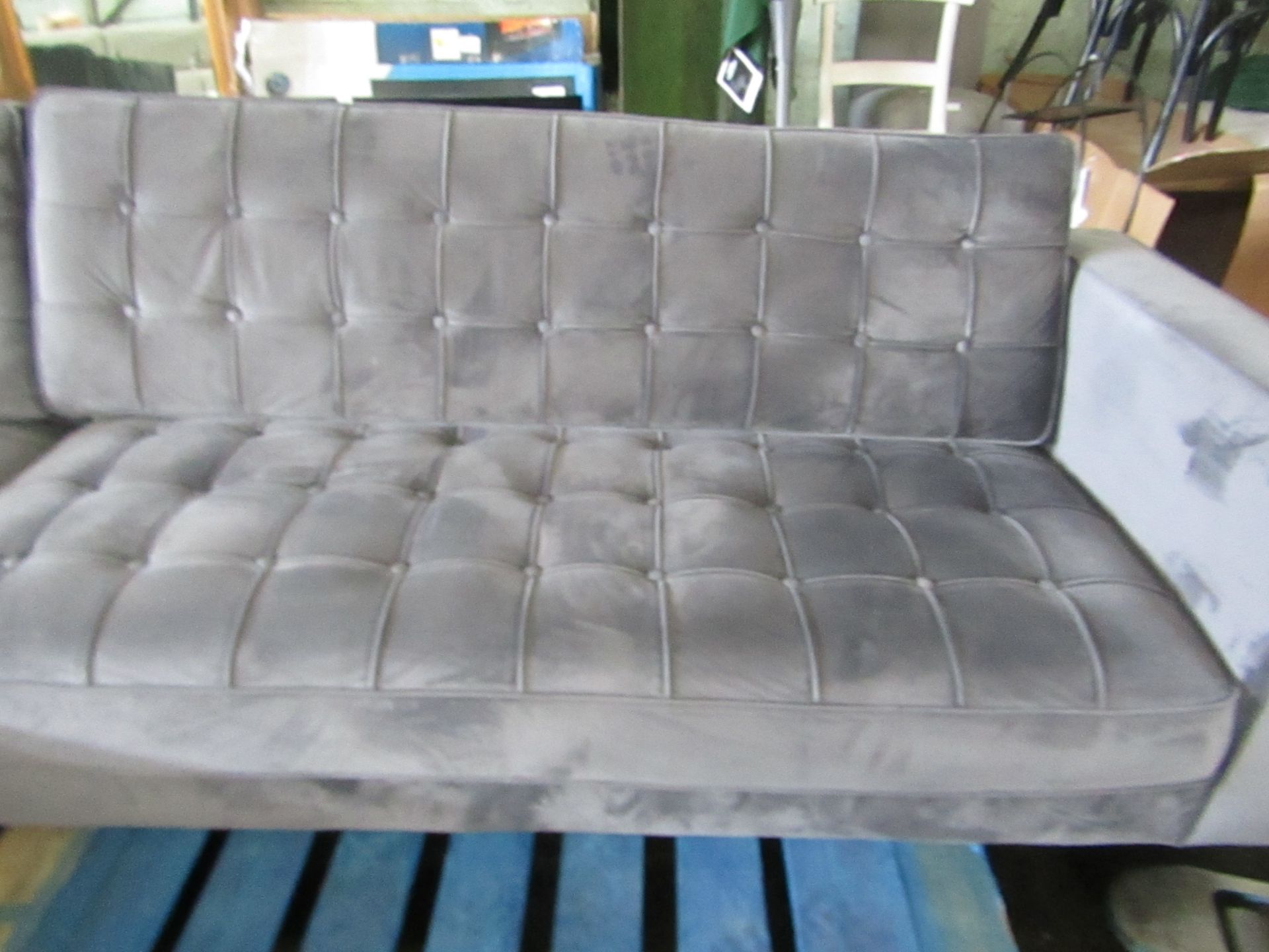 Mark Harris Furniture Anneliese Grey Velvet Left Facing Chaise Sofa RRP ¶œ2499.00 - Image 2 of 4