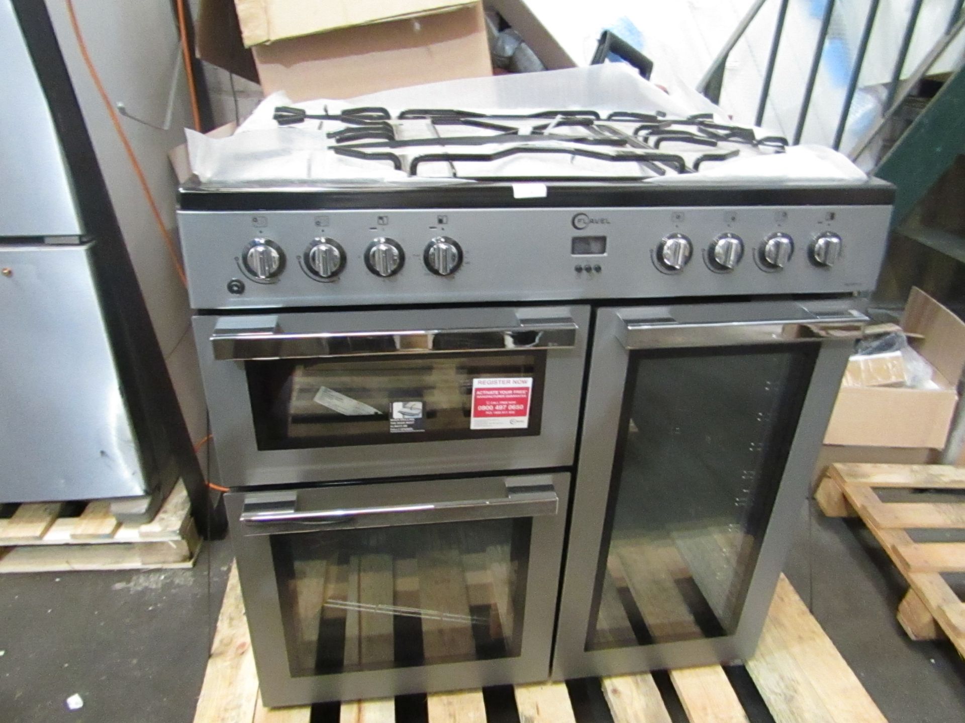 LEISURE 90cm Dual Fuel Range Cooker Anthracite CK90F530 RRP £879.00 - This product has been graded