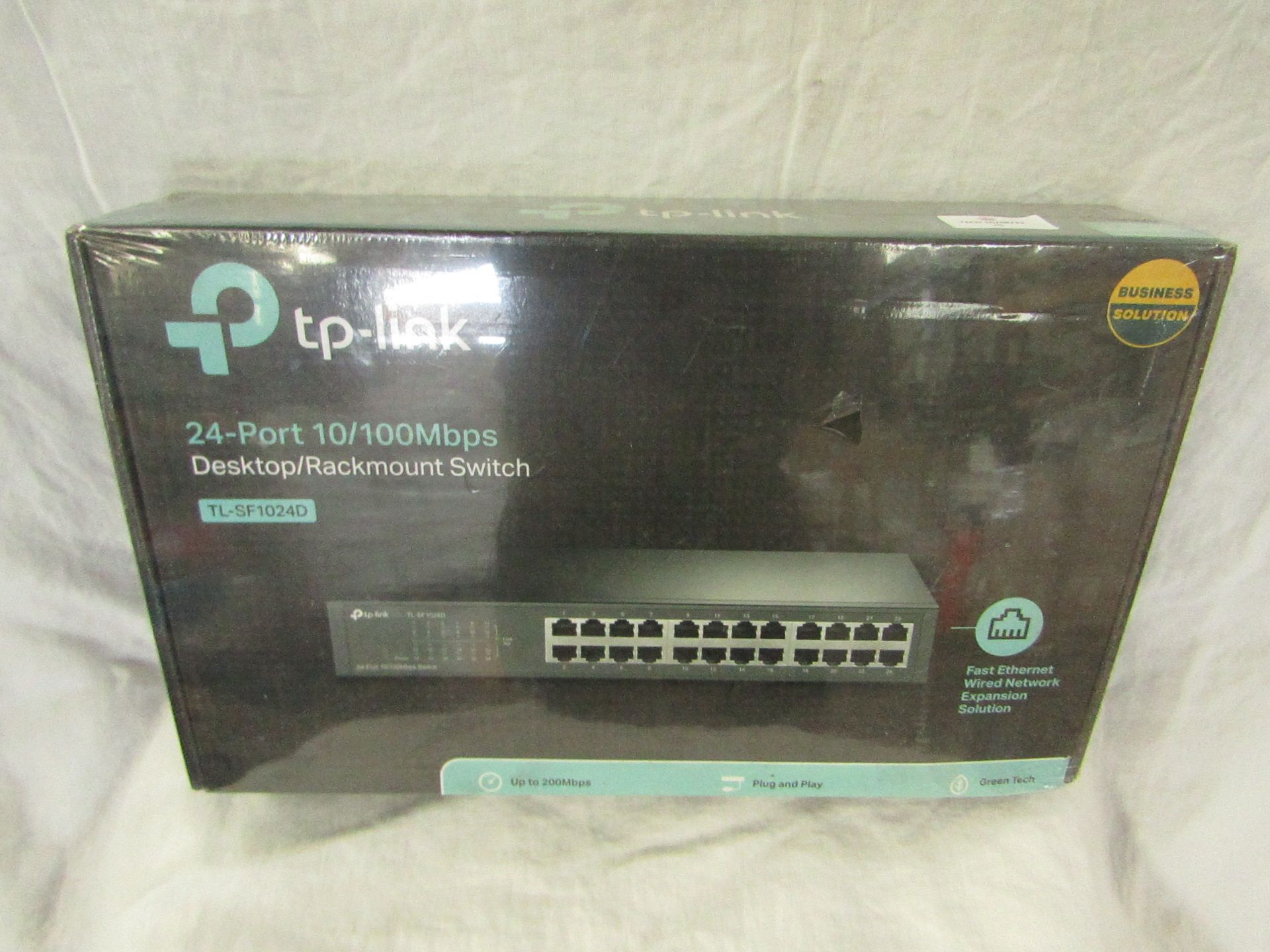 P tp-Link 24 Port 10/100Mbps Desktop/Rackmount Switch TL-SF1024D, Untested As Still In Packaging,