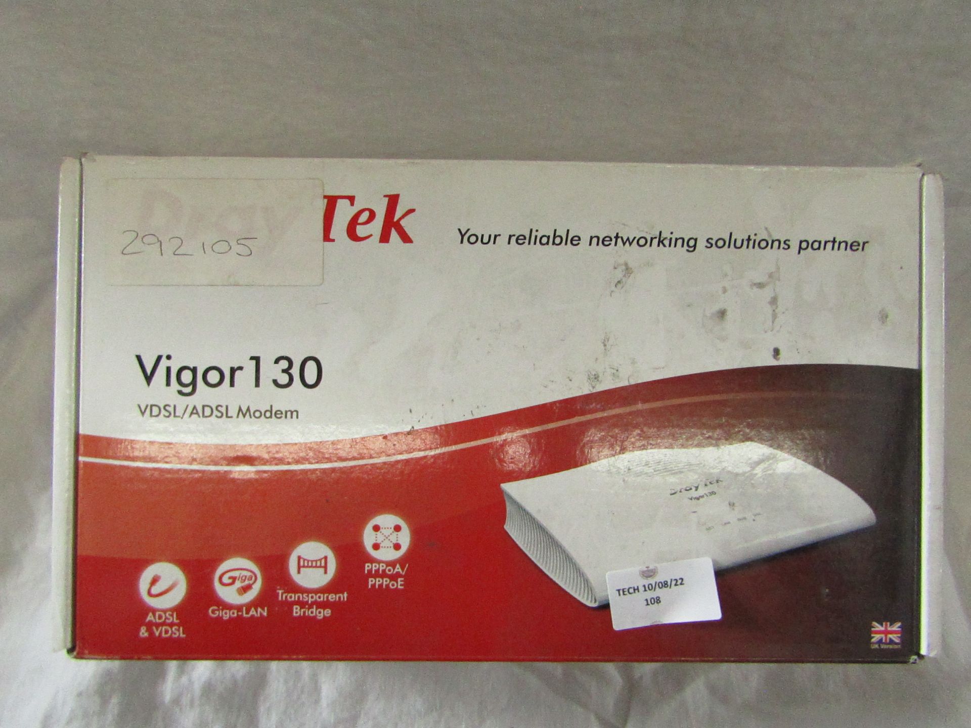 DrayTek - Vigor130 VDSL/ADSL Modem - Unchecked & Boxed.