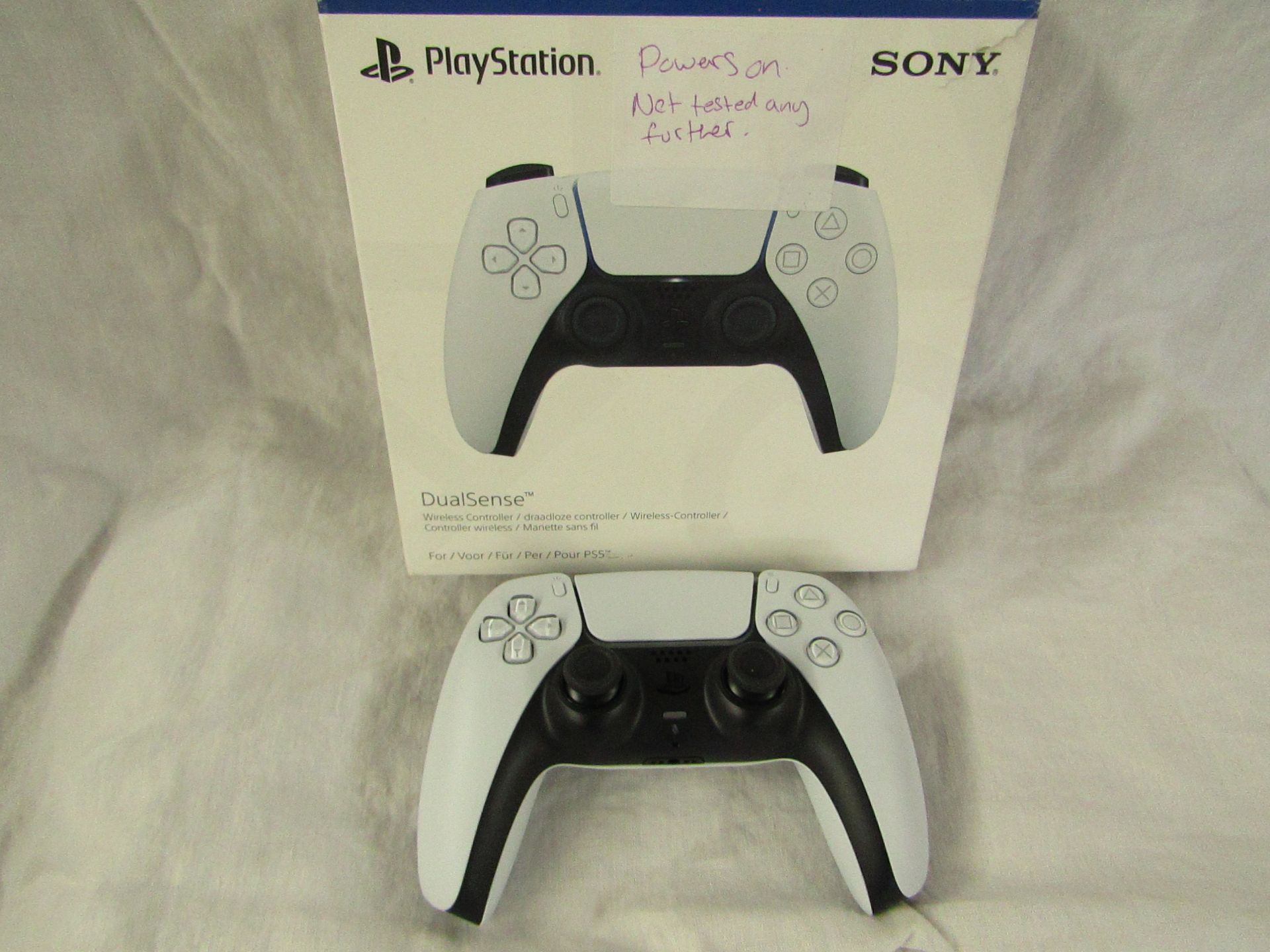 Sony Playstation PS5 Dual Sense Wireless Controller, Item Powers On, Not Tested This Item Any