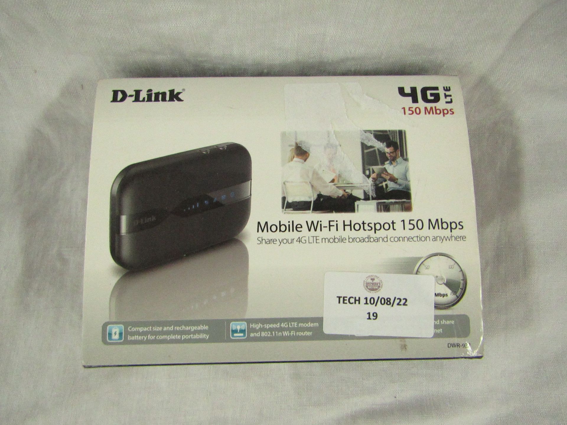 D-Link Mobile WI-FI Hotspot 150MBPS, Untested & In Original Box, RRP £30