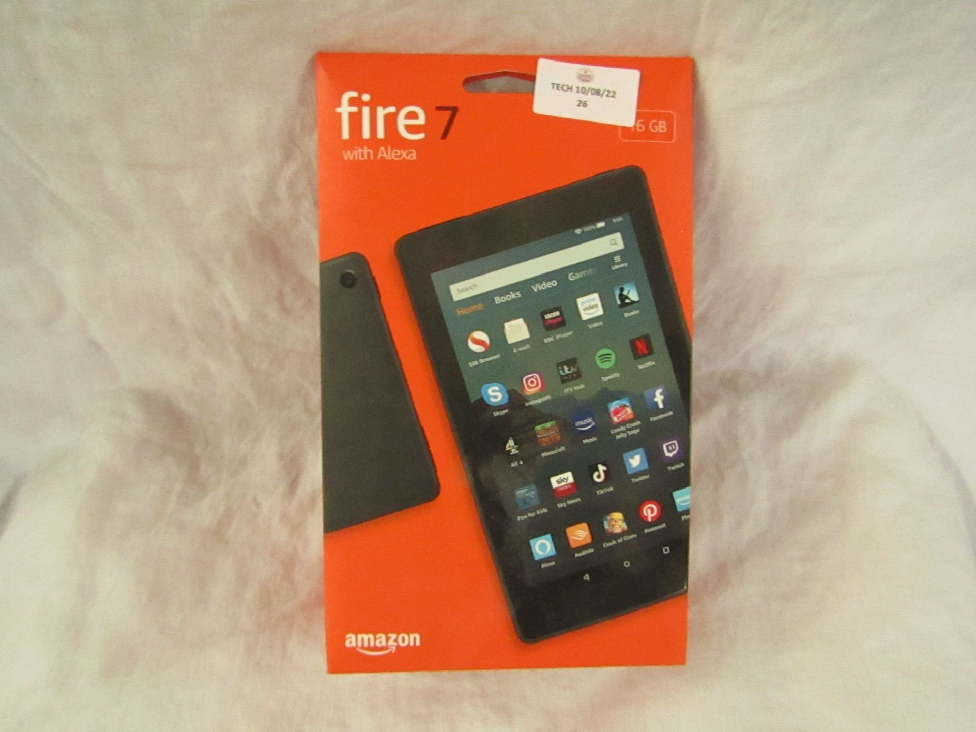 Amazon Fire 7 Tablet 16GB With Alexa, Black, Untested As Still In Packaging, RRP £59.99 @ Argos.