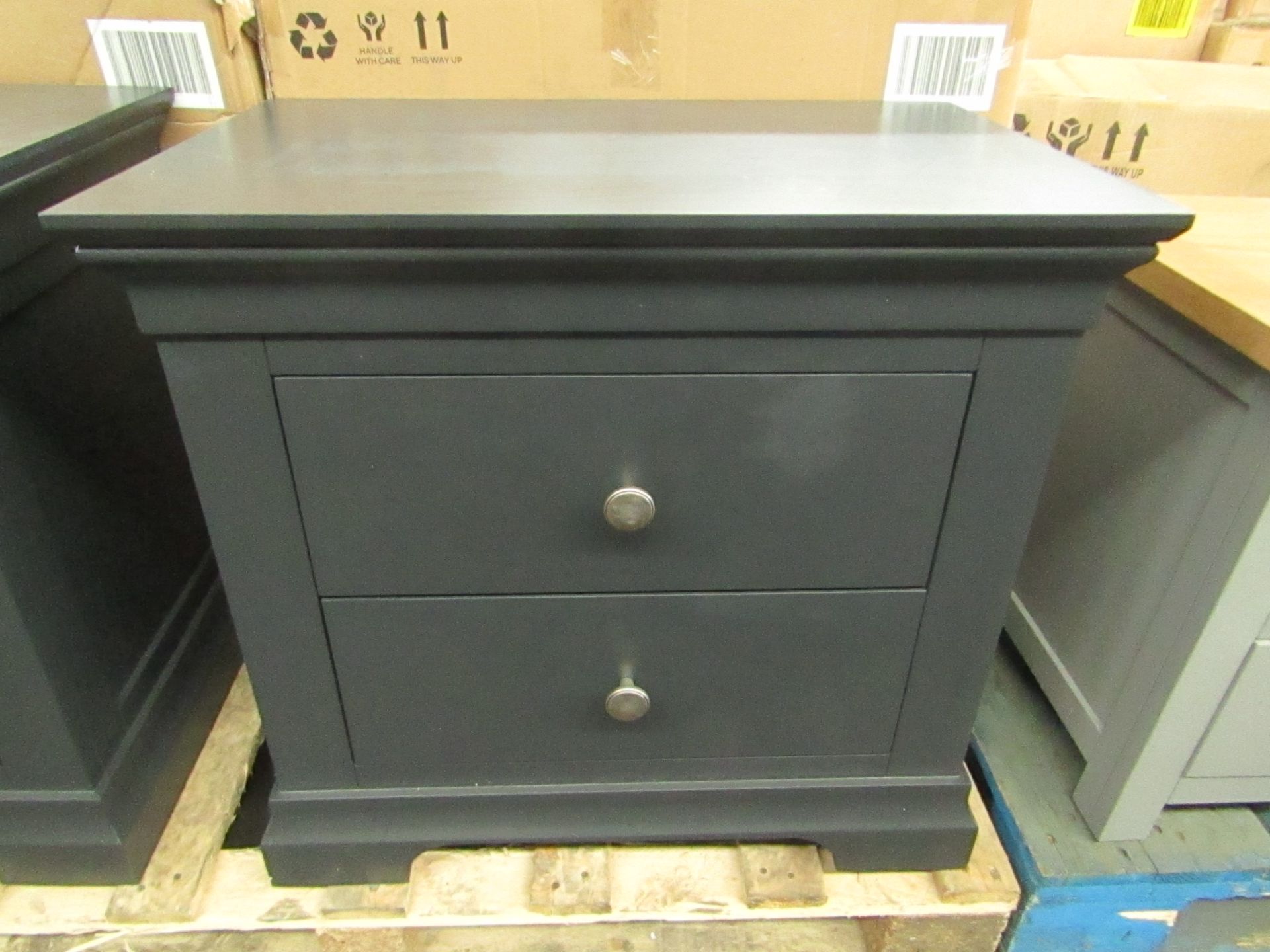 Cotswold Company Chantilly Dusky Black Jumbo Bedside Table 3 RRP Â£259.00 - The items in this lot