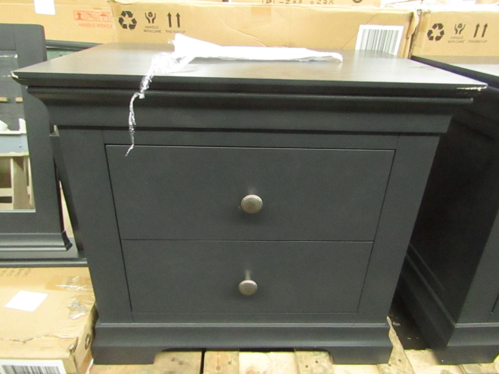 Cotswold Company Chantilly Dusky Black Jumbo Bedside Table 3 RRP Â£259.00 - The items in this lot