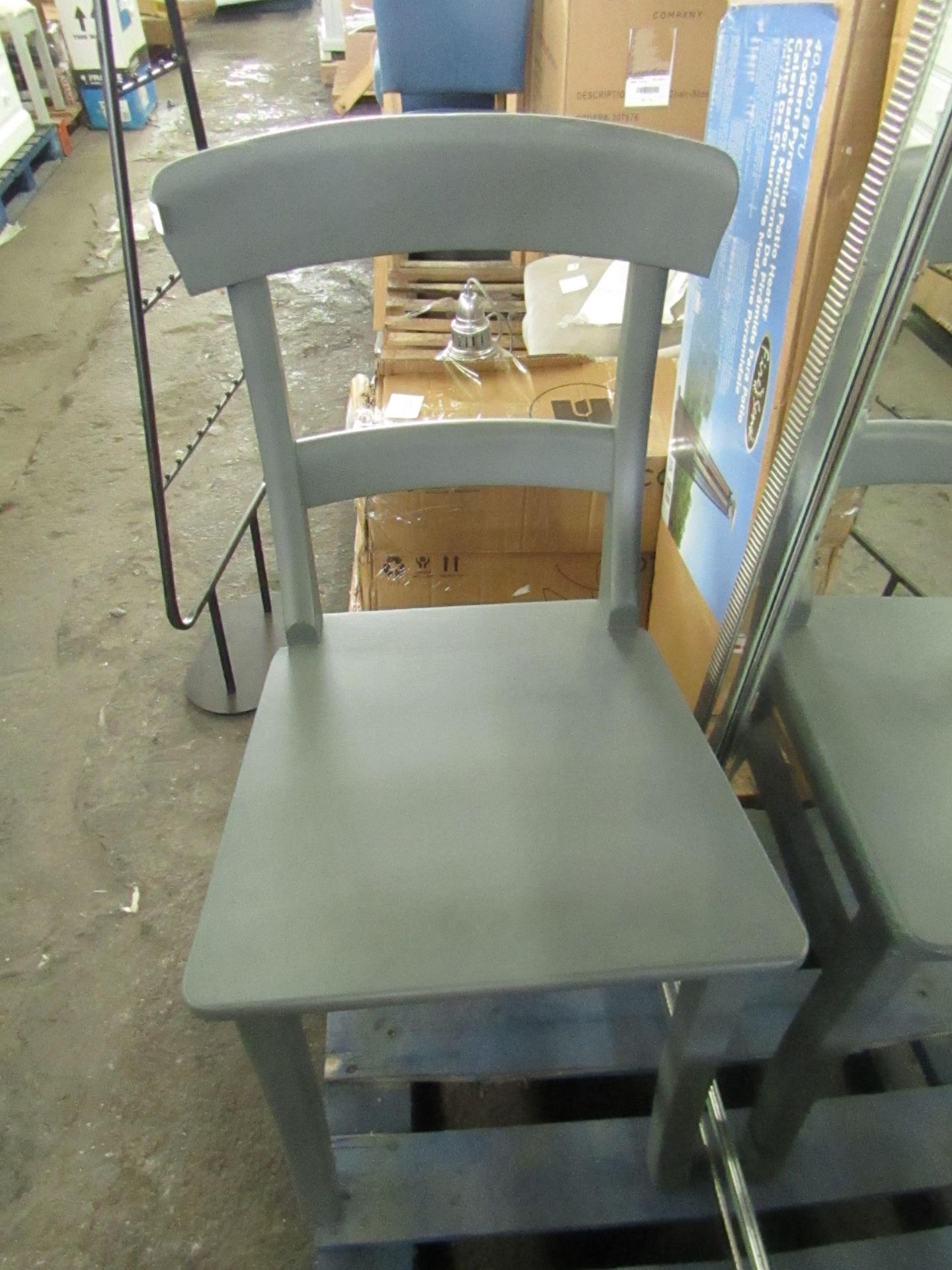 1x Cox & Cox Dining Chair - Grey - Good Condition