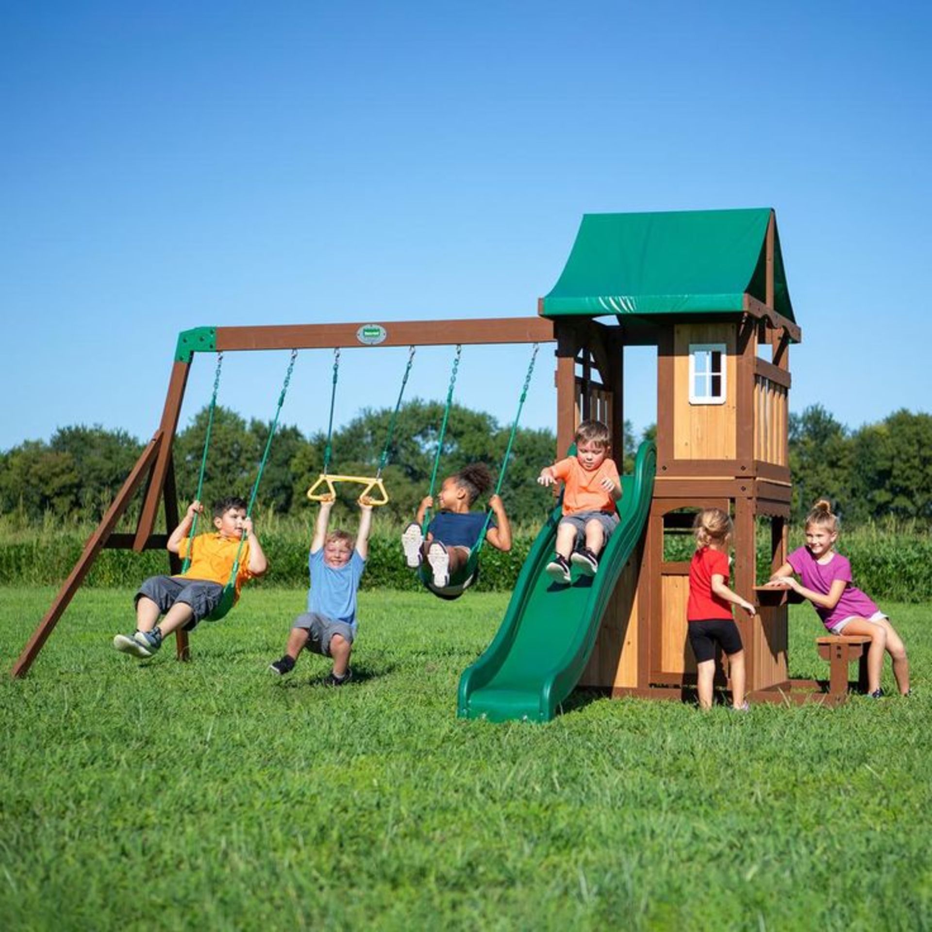 Backyard Discovery Lakewood Swing Set Playcentre (2-10 Years) - Please Note This Item Is Unassembled