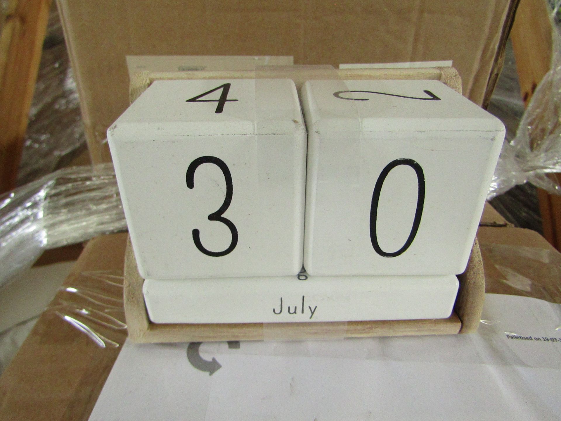 Cox & Cox Cement Perpetual Calendar RRP Â£50.00 - This item looks to be in good condition and