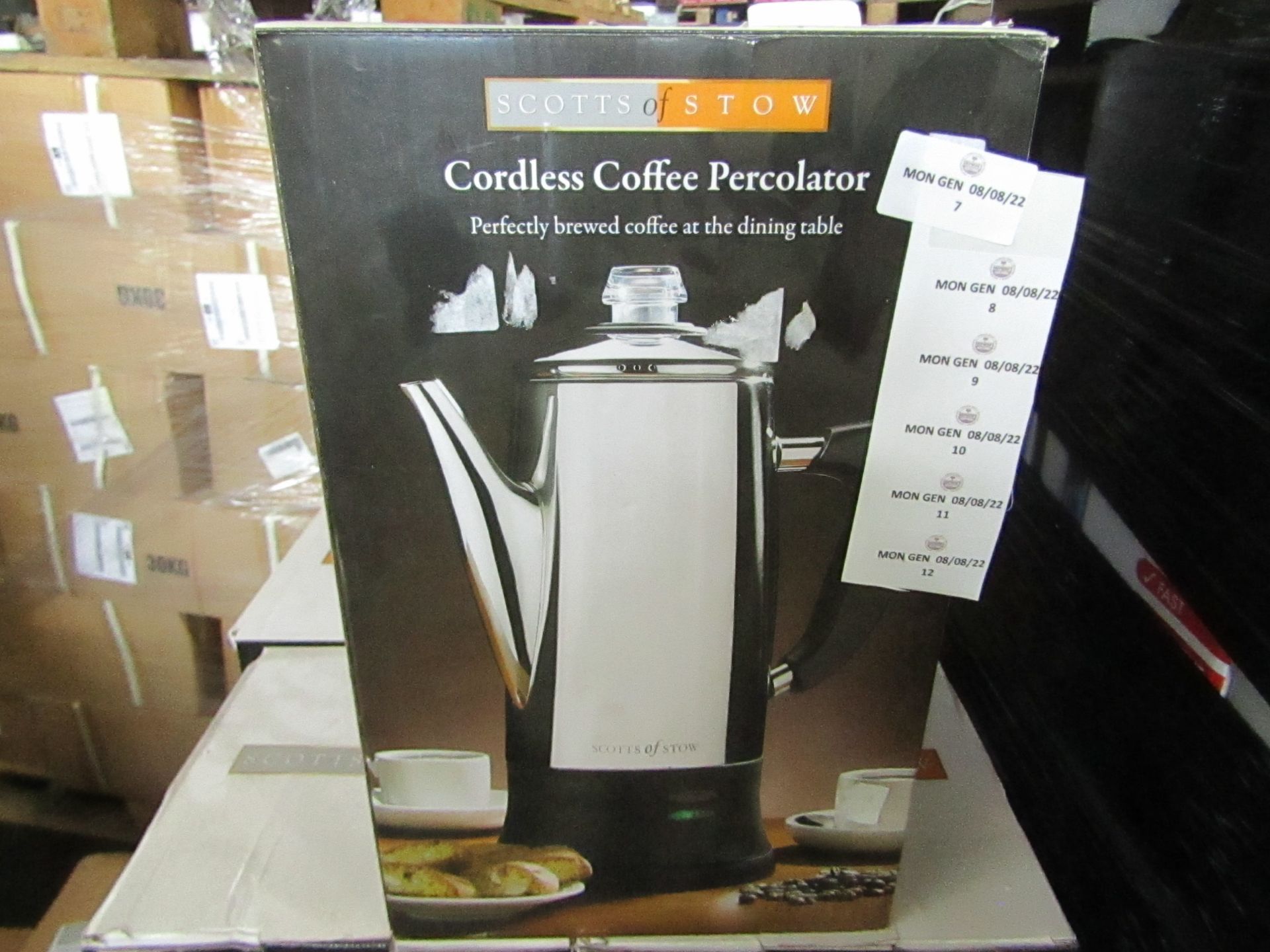 Scotts of Stow Cordless Electric Coffee Percolator RRP Â£59.95 - This product has been graded in B