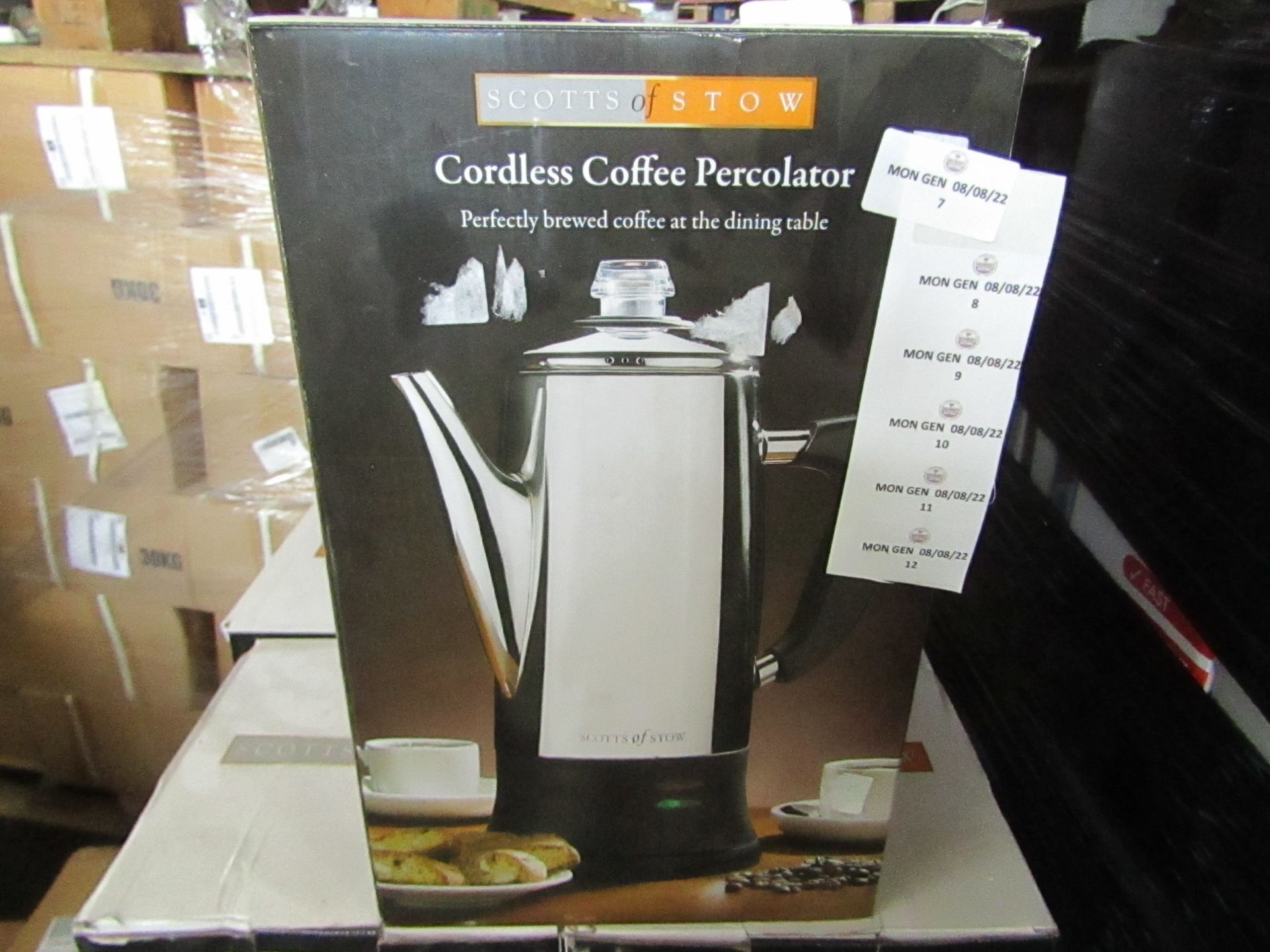 Scotts of Stow Cordless Electric Coffee Percolator RRP Â£59.95 - This product has been graded in B