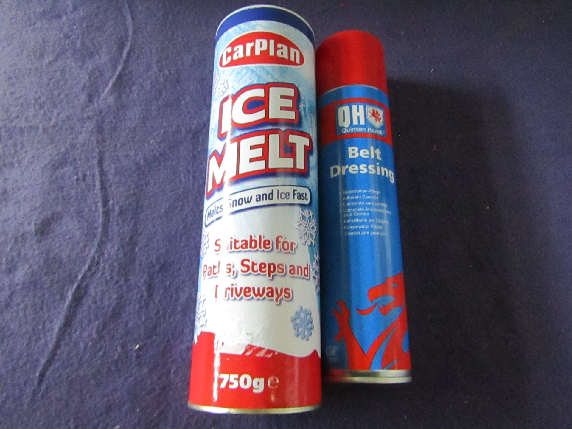 5x Quinton Hazell - Belt Dressing Spray - 400ml Canisters - Unused & Boxed. 5x Carplan - Ice