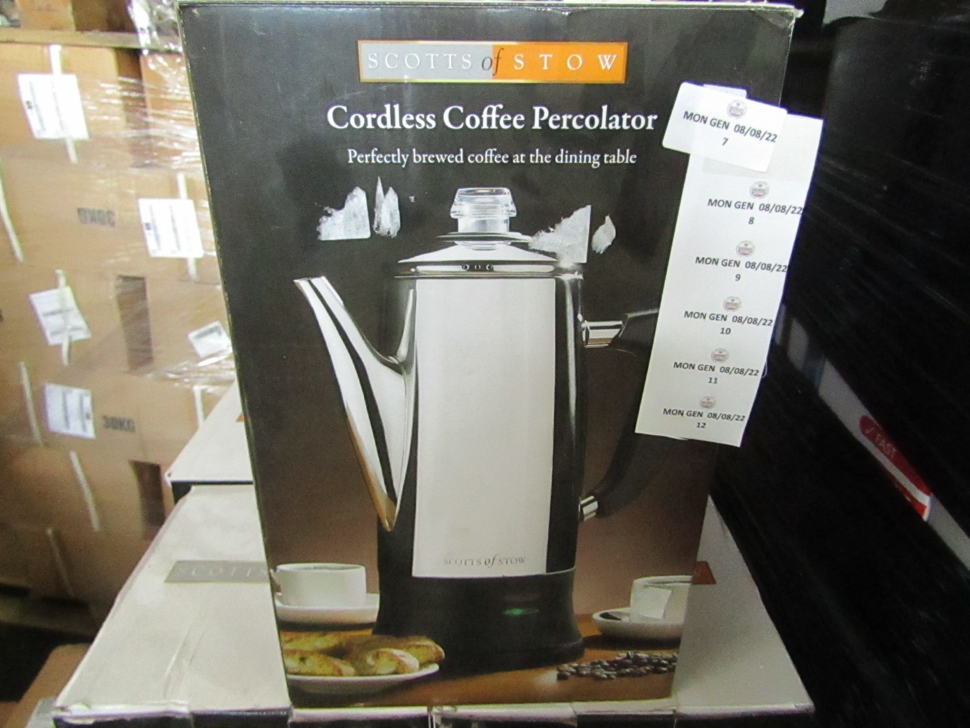 Scotts of Stow Cordless Electric Coffee Percolator RRP Â£59.95 - This product has been graded in B