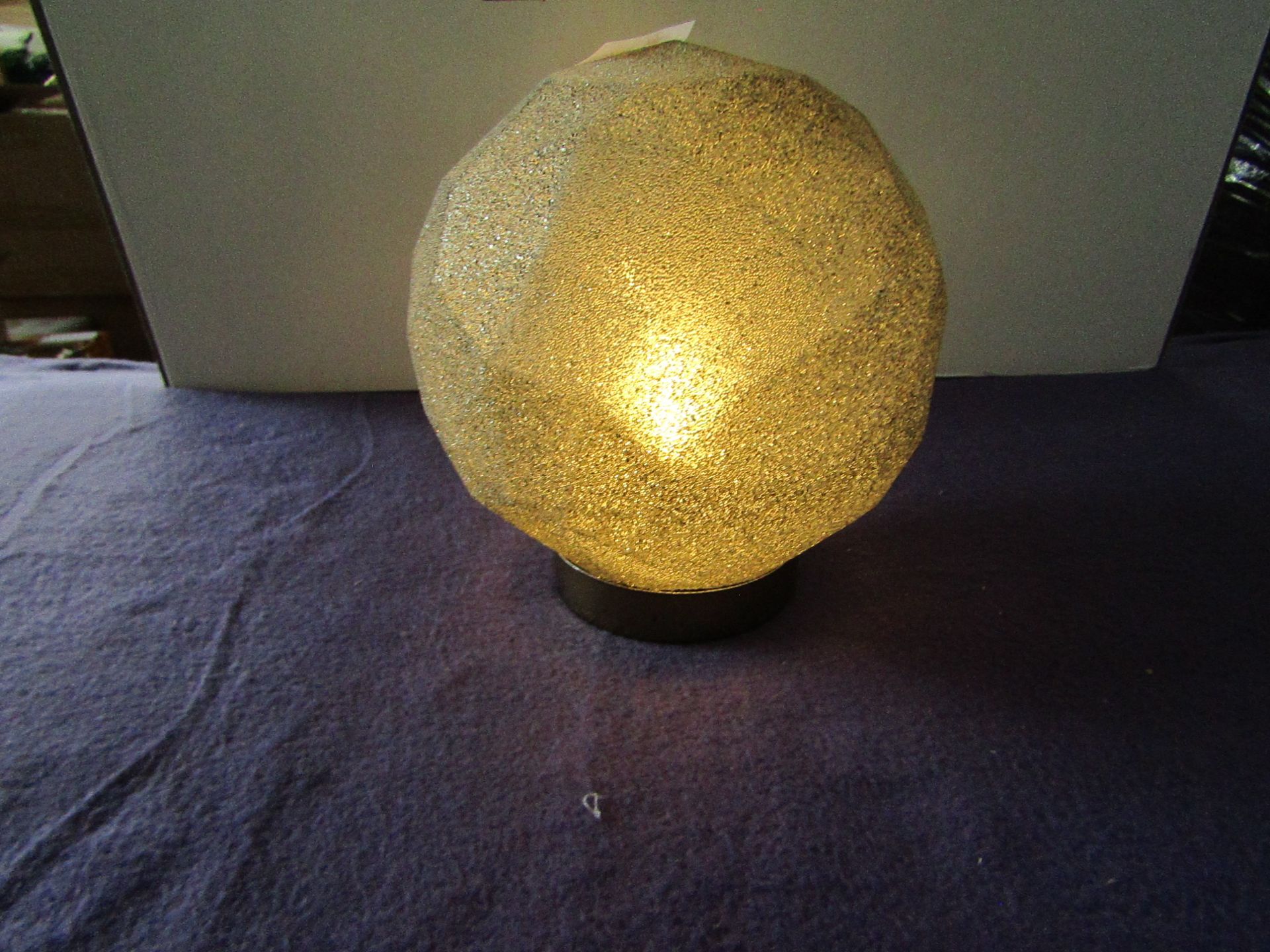 Rowen Group Kooper Grey & Gold LED Table Lamp RRP Â£29.00 - This item looks to be in good